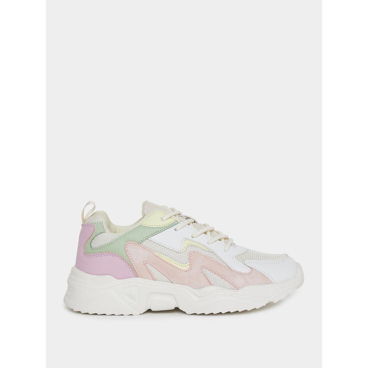 Styli Color Block Textured Chunky Sneakers-women-shoes-sneakers-image-3