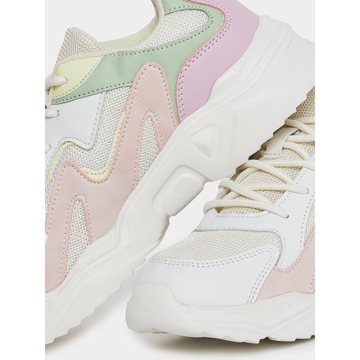 Styli Color Block Textured Chunky Sneakers-women-shoes-sneakers-image-5