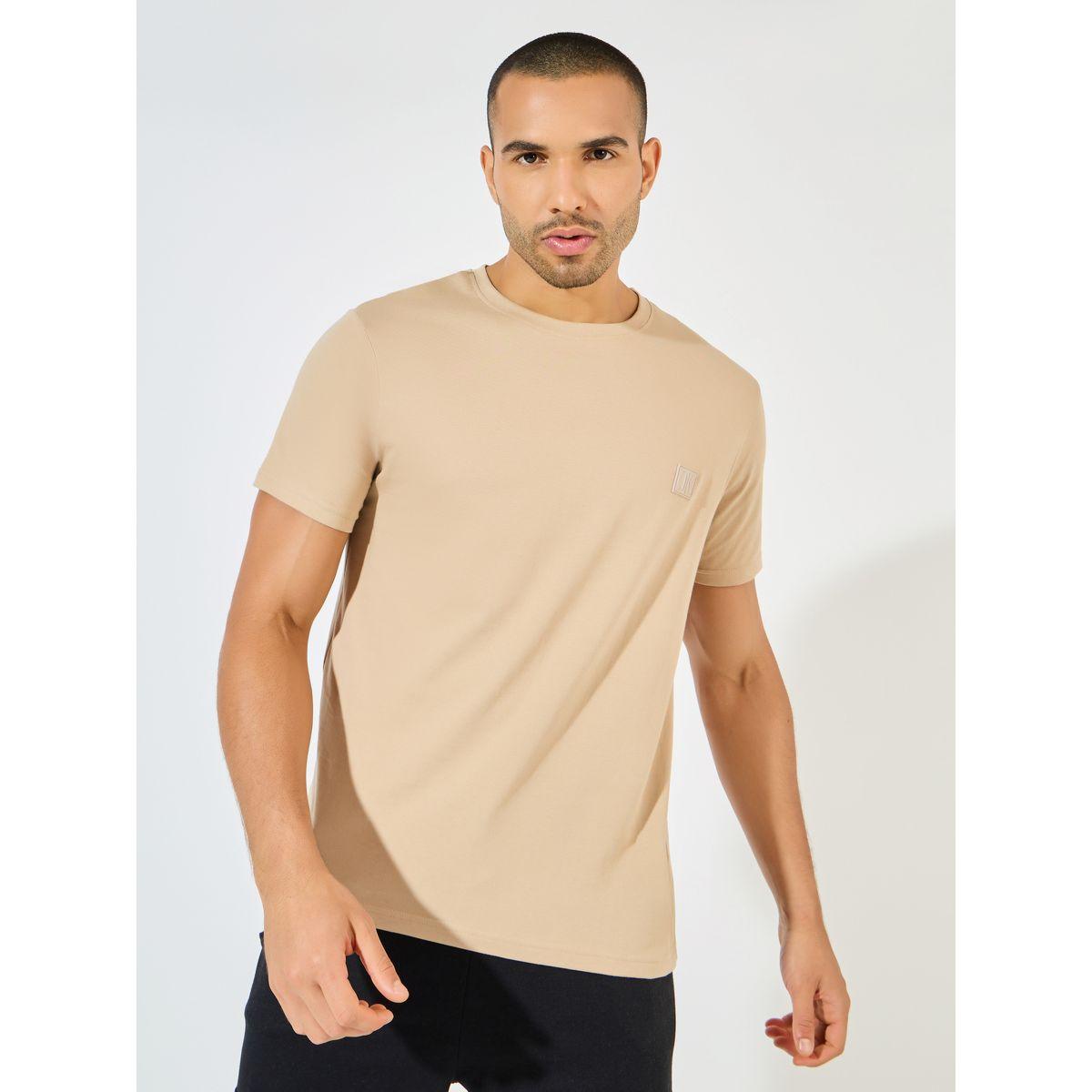 Styli Crew Neck Regular Fit T-Shirt with Silicon Badge-men-clothing-tshirtsandpolos-tshirts-image-3