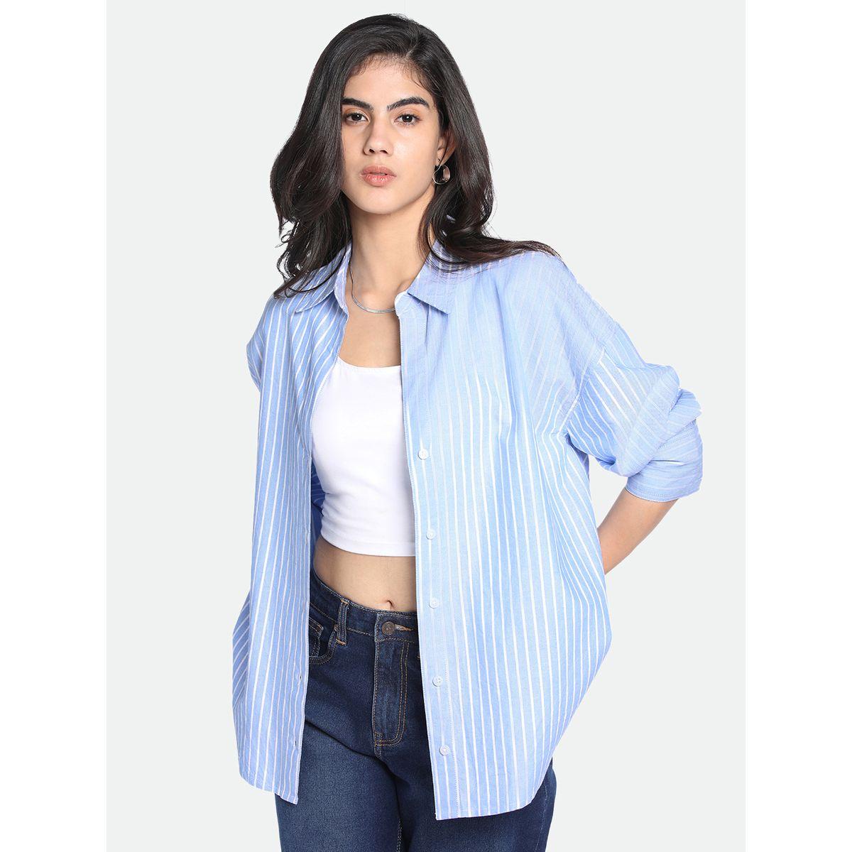 Dennis Lingo X Styli  Striped Oversized Longline Shirt-women-clothing-shirtsandblouses-shirts-image-1