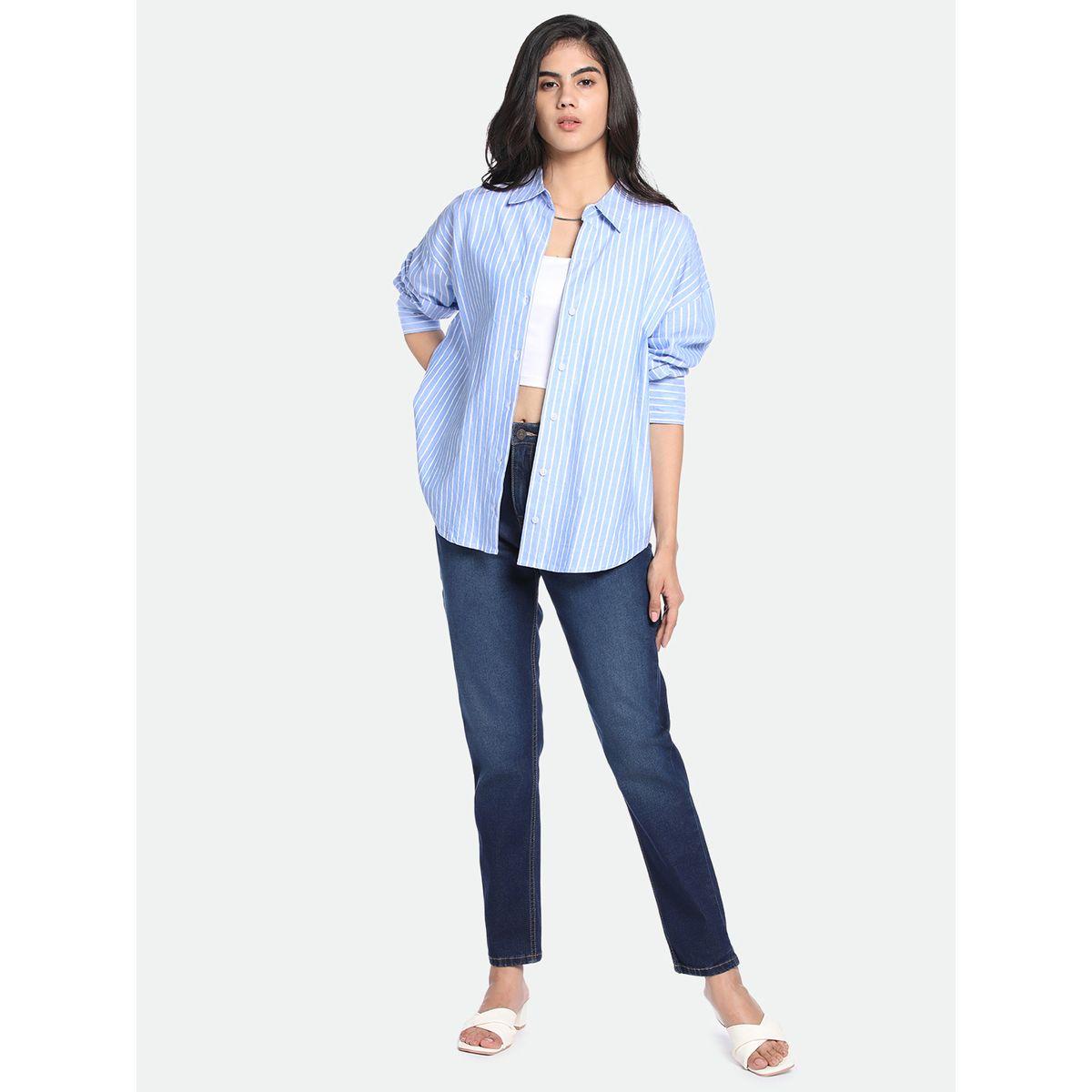 Dennis Lingo X Styli  Striped Oversized Longline Shirt-women-clothing-shirtsandblouses-shirts-image-5