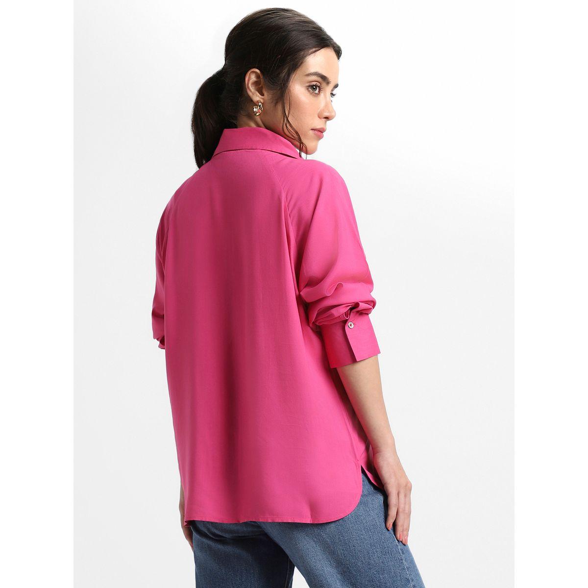 Dennis Lingo X Styli  Solid Relaxed Fit Shirt with Concealed Placket-women-clothing-shirtsandblouses-shirts-image-3
