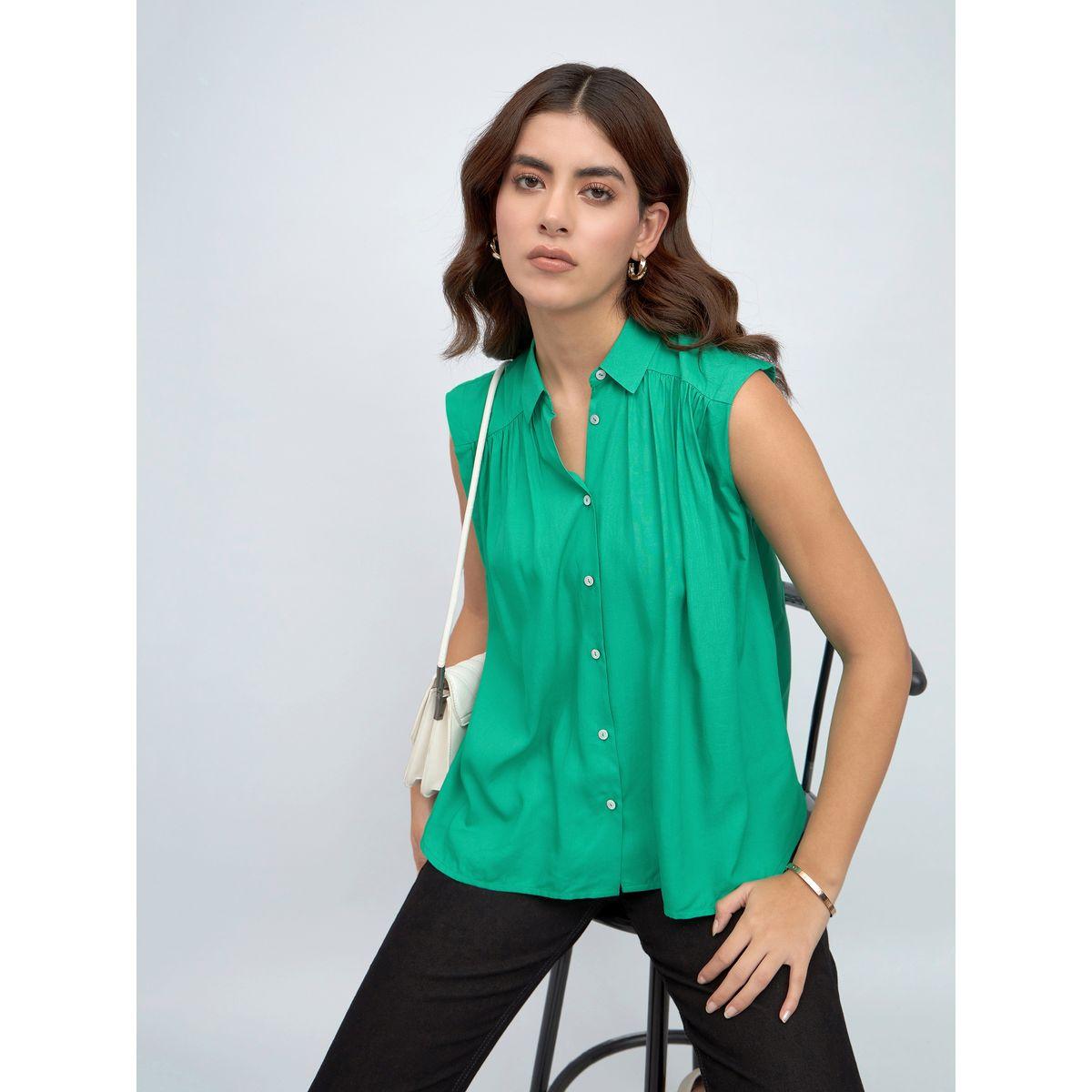 Dennis Lingo X Styli  Sleeveless Casual Shirt with Buttons-women-clothing-shirtsandblouses-shirts-image-1