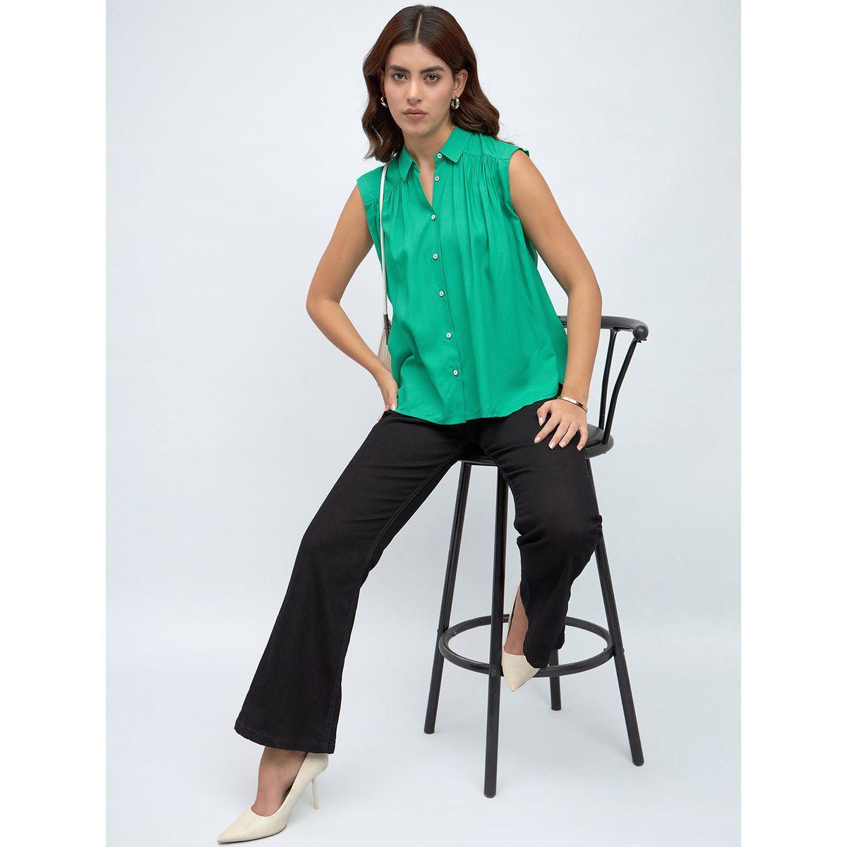 Dennis Lingo X Styli  Sleeveless Casual Shirt with Buttons-women-clothing-shirtsandblouses-shirts-image-5