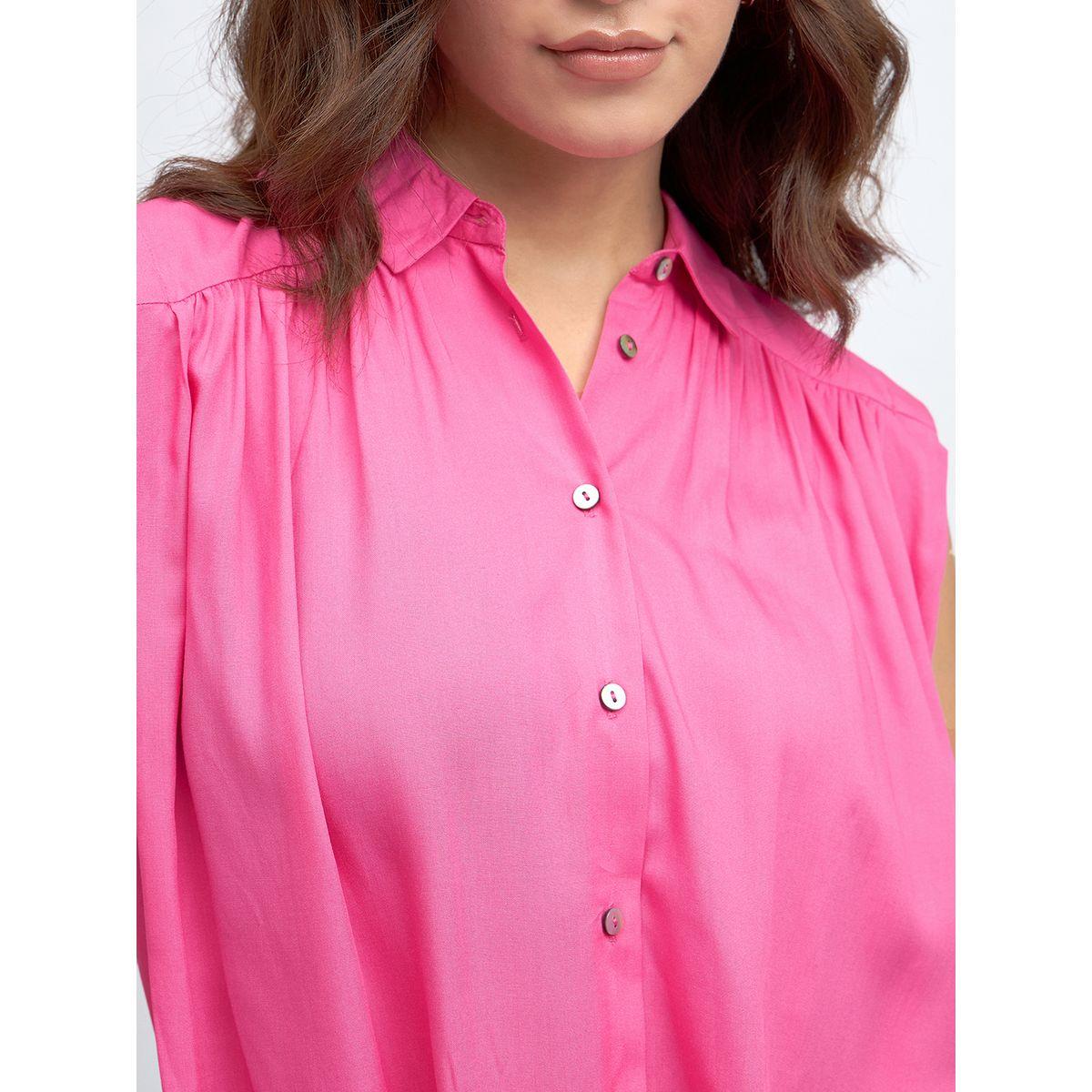بلوزة كاجوال بلا اكمام مع ازرار دينيس لينجو × ستايلي-women-clothing-shirtsandblouses-shirts-image-4