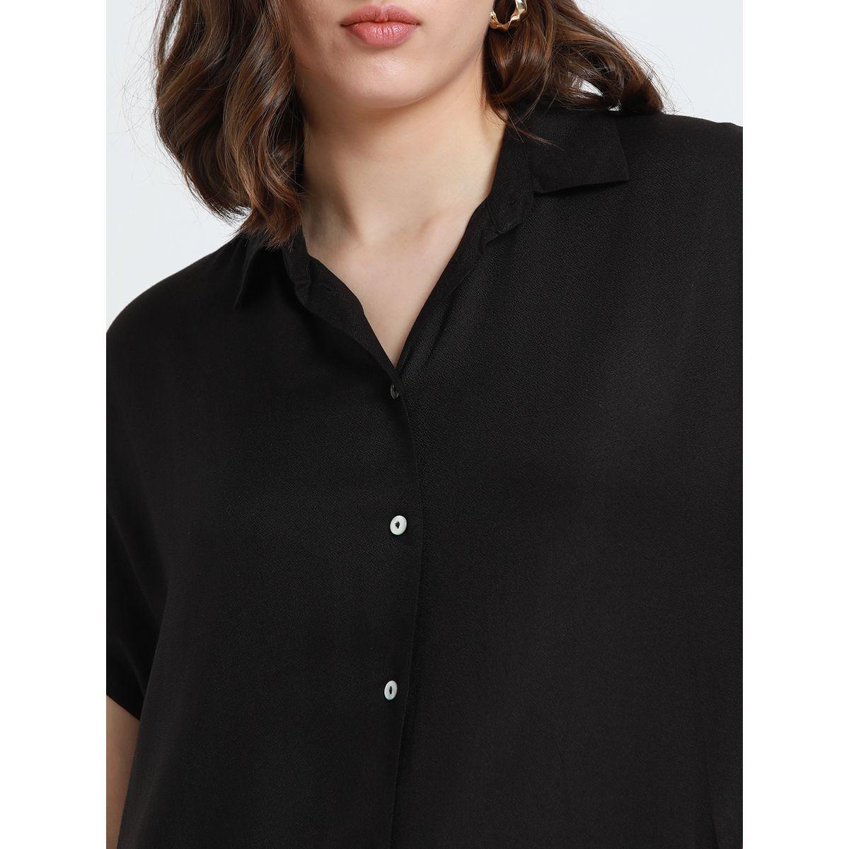 بلوزة كاجوال بقصة مريحة مع ازرار دينيس لينجو × ستايلي-women-clothing-shirtsandblouses-shirts-image-4