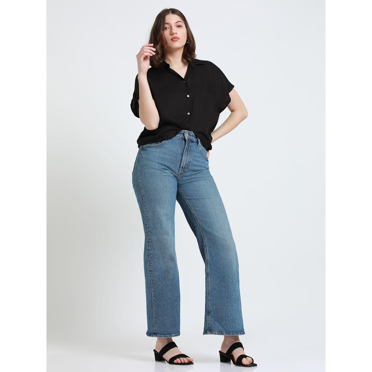 بلوزة كاجوال بقصة مريحة مع ازرار دينيس لينجو × ستايلي-women-clothing-shirtsandblouses-shirts-image-5