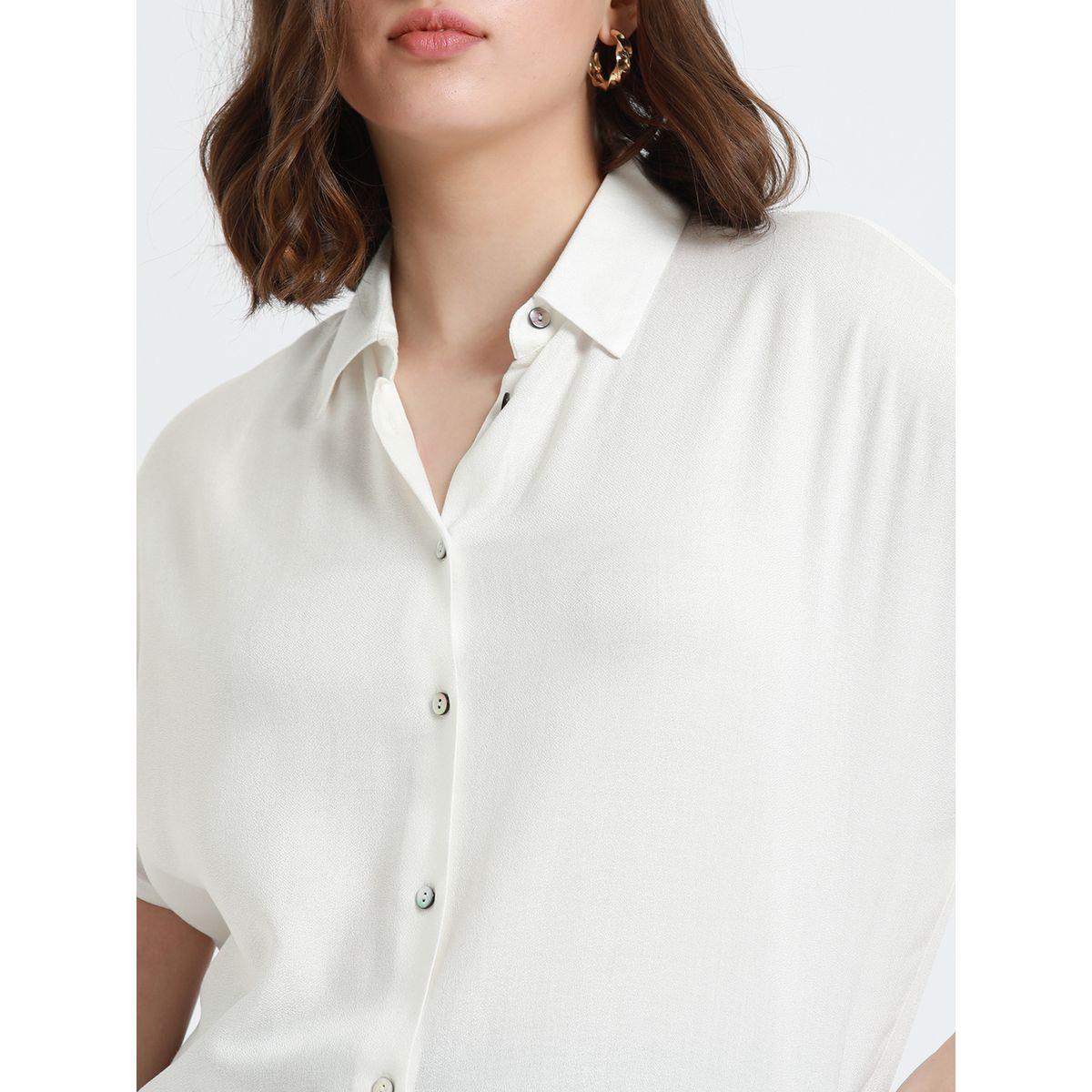 بلوزة كاجوال بقصة مريحة مع ازرار دينيس لينجو × ستايلي-women-clothing-shirtsandblouses-shirts-image-4