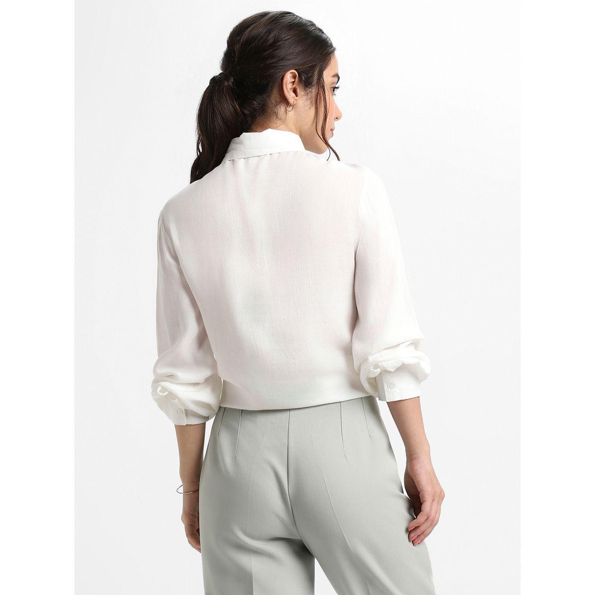 بلوزة بقصة عادية مع ياقة باربطة دينيس لينجو × ستايلي-women-clothing-shirtsandblouses-blouses-image-3