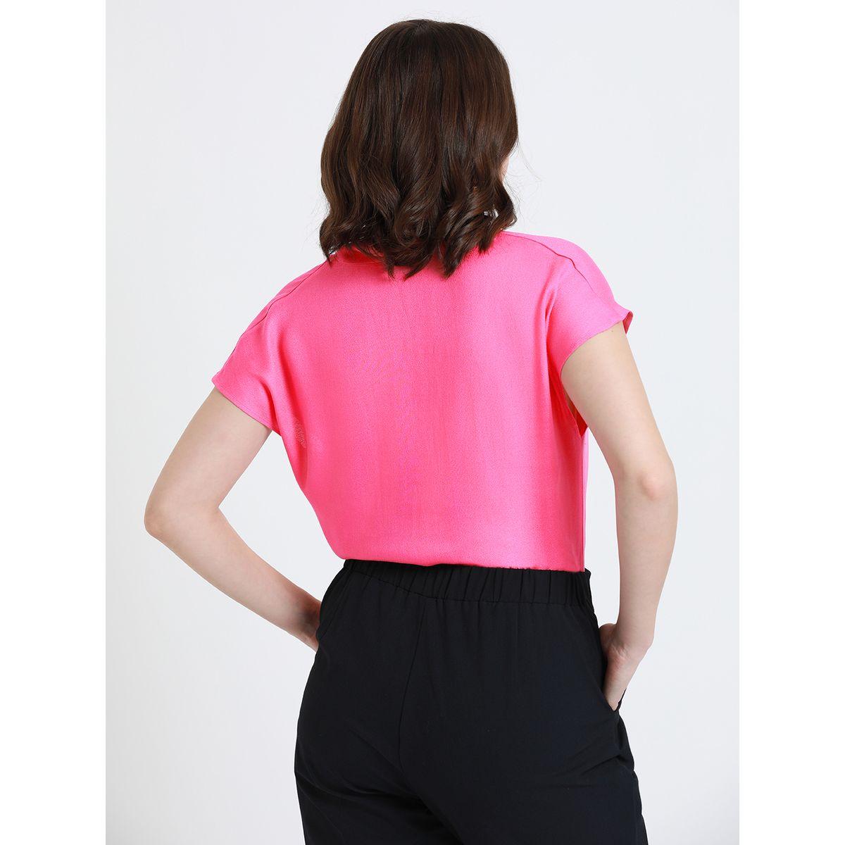 Dennis Lingo X Styli  V Neck Regular Fit Solid Top-women-clothing-shirtsandblouses-blouses-image-3
