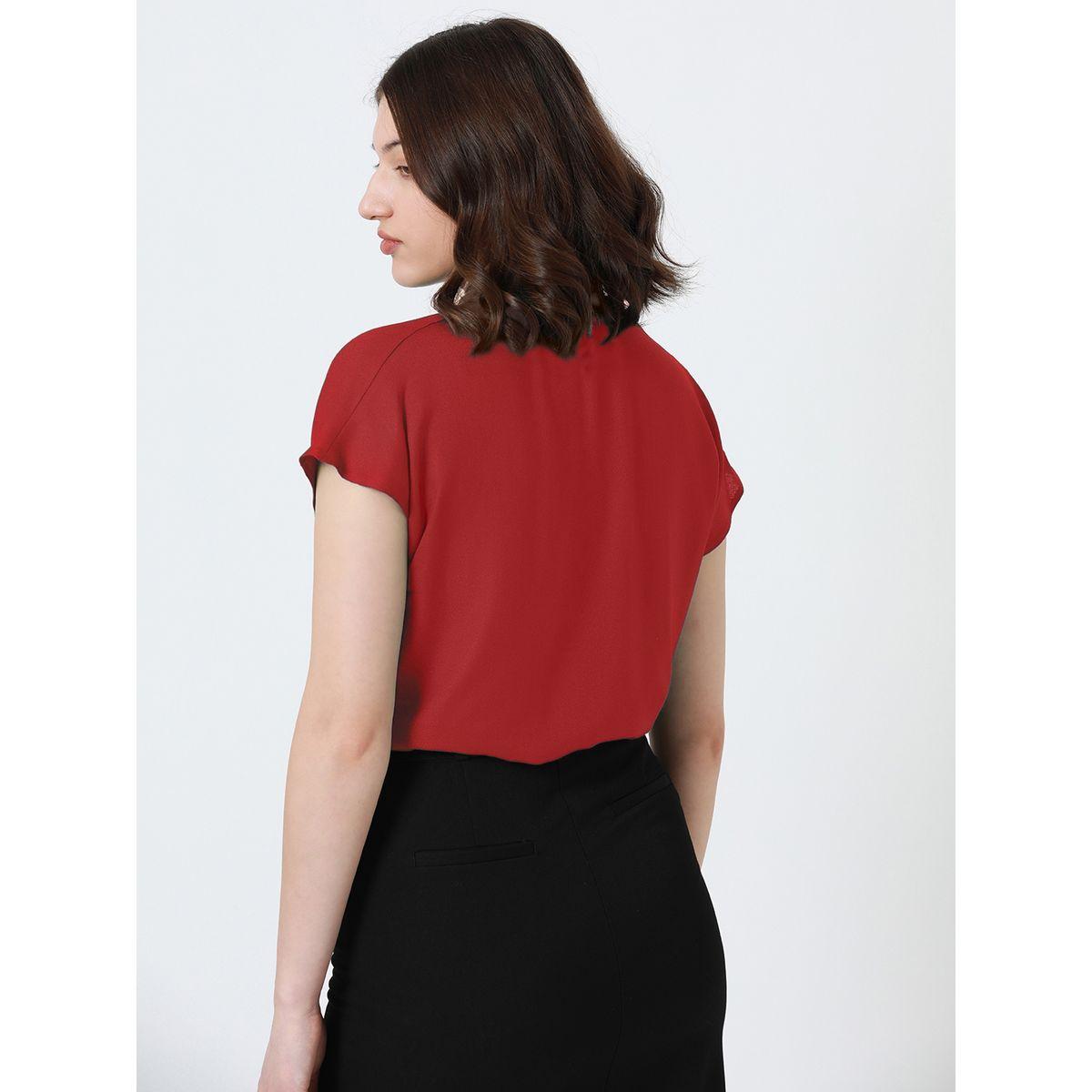 Dennis Lingo X Styli  V Neck Regular Fit Solid Top-women-clothing-shirtsandblouses-blouses-image-3