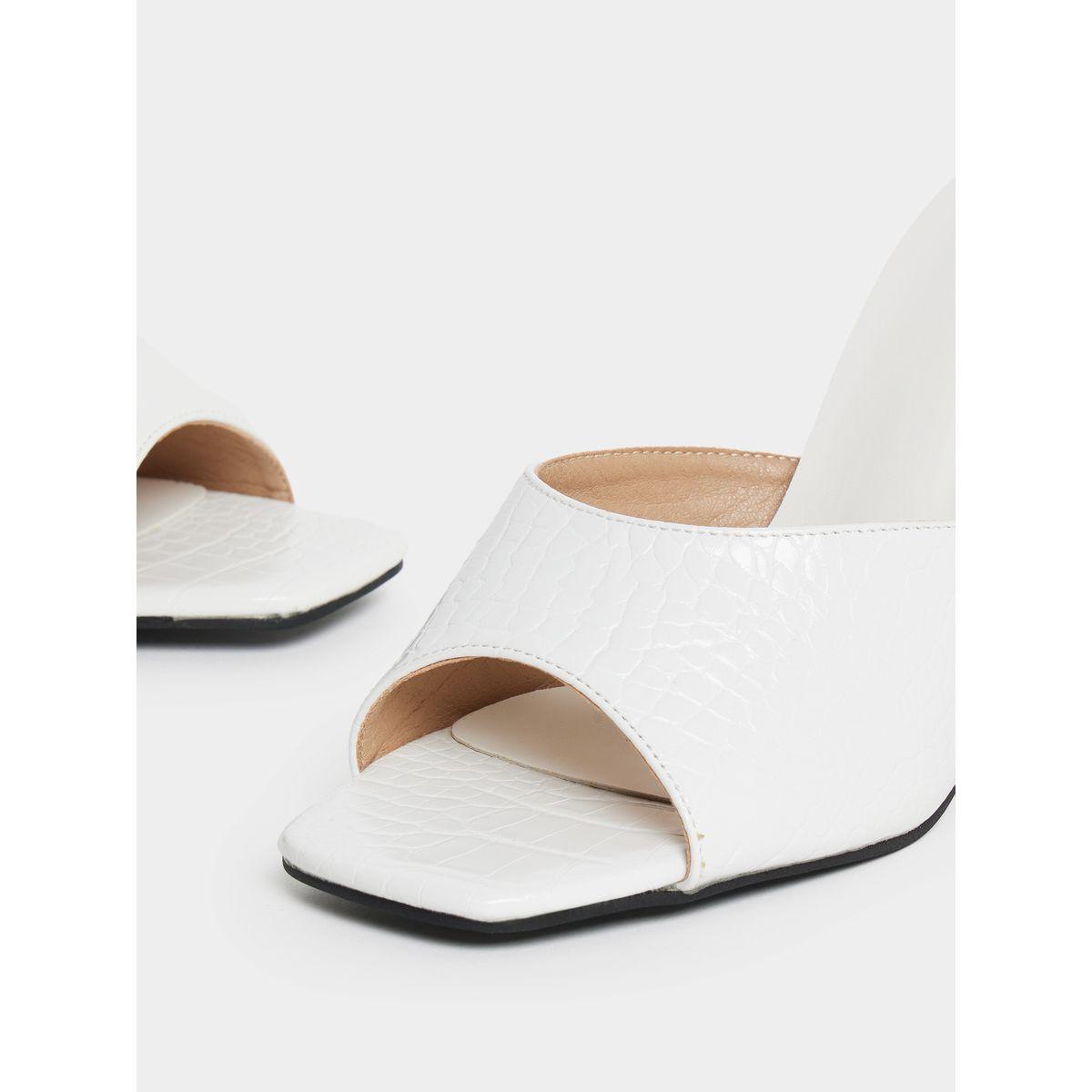 Styli Textured Wide Strap Heeled Sandals-women-shoes-heels-image-4