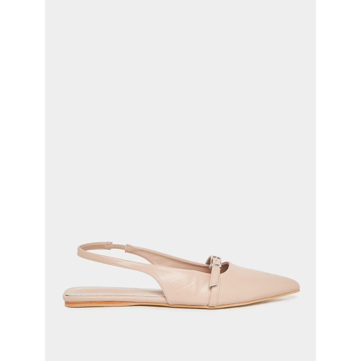 Styli Buckle Decor Pointed Toe Slingback Shoes-women-shoes-heels-image-3