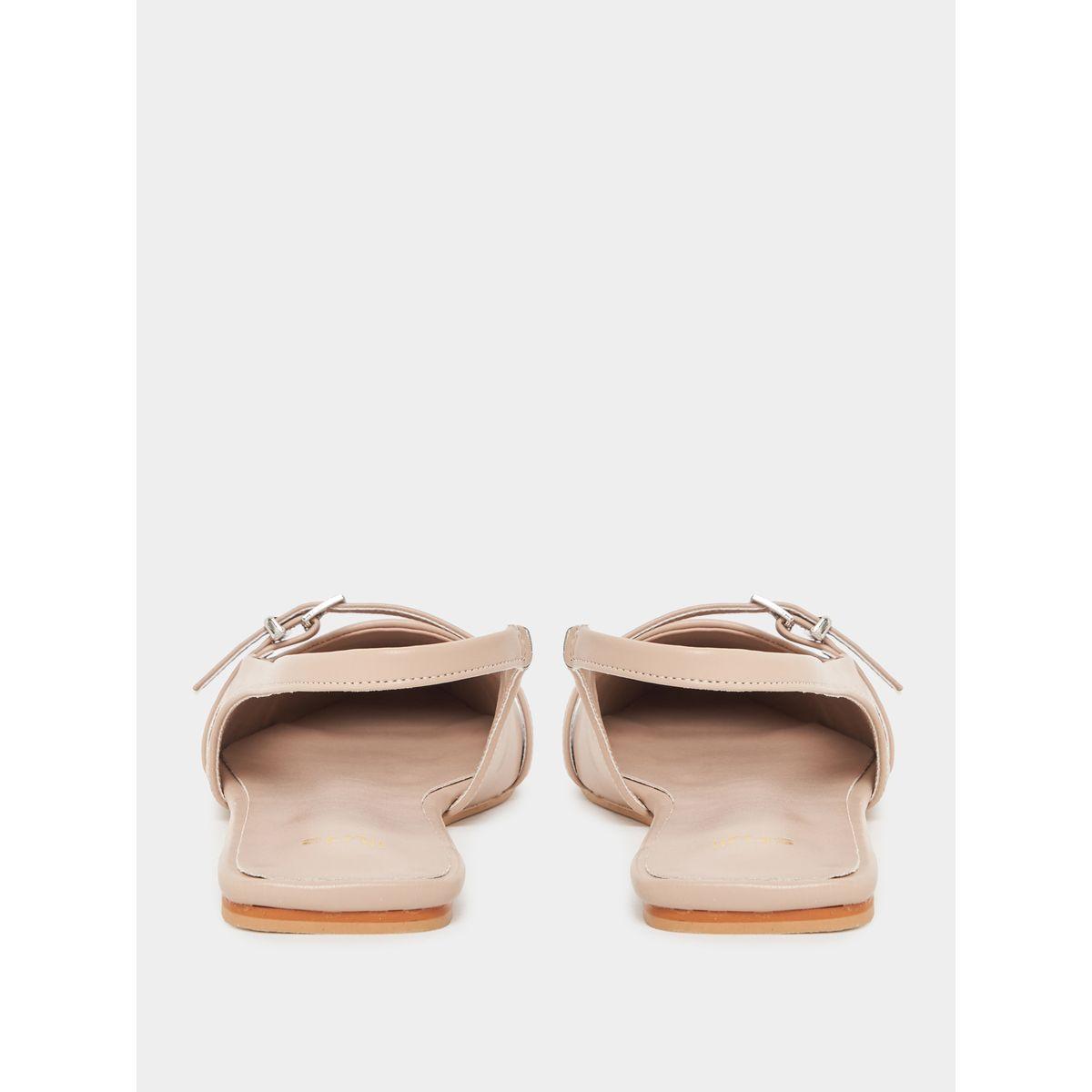 Styli Buckle Decor Pointed Toe Slingback Shoes-women-shoes-heels-image-5
