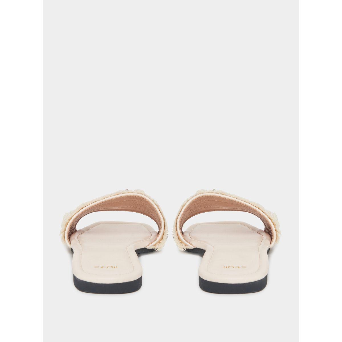 Styli Embellished Fringe Detail Flat Sandals-women-shoes-sandals-flats-image-5