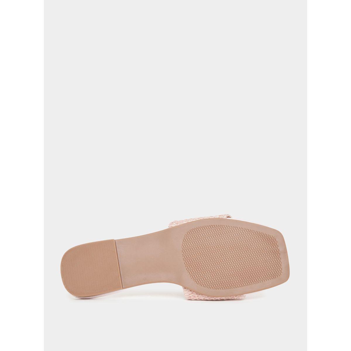 Styli Textured Strap Flat Sandals-women-shoes-sandals-flats-image-7