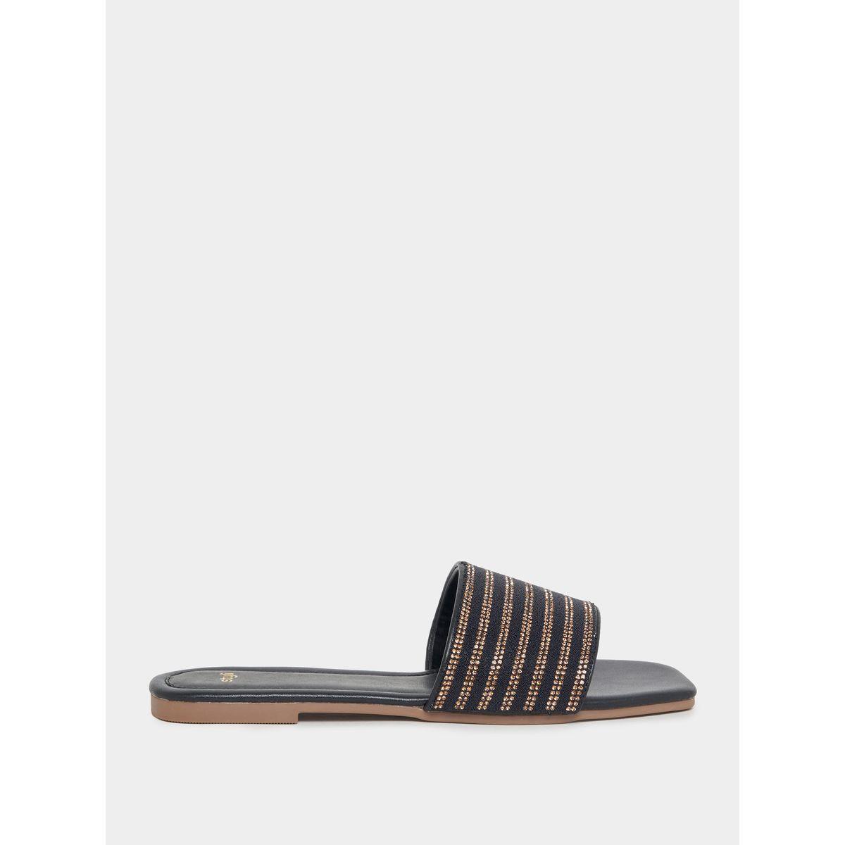 Styli Embellished Strap Flat Sandals-women-shoes-sandals-flats-image-2