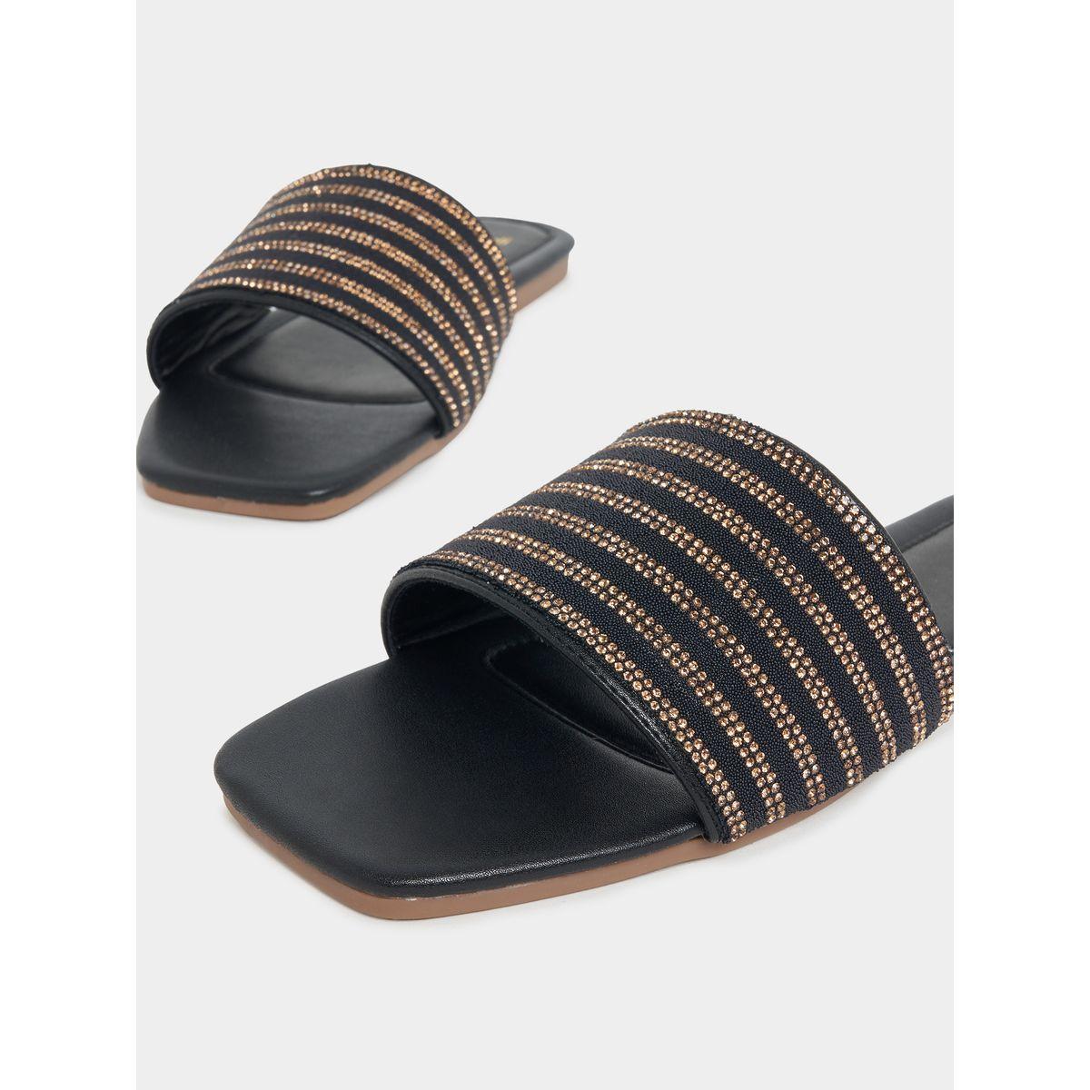 صندل فلات كاجوال بسير منمق-women-shoes-sandals-flats-image-4