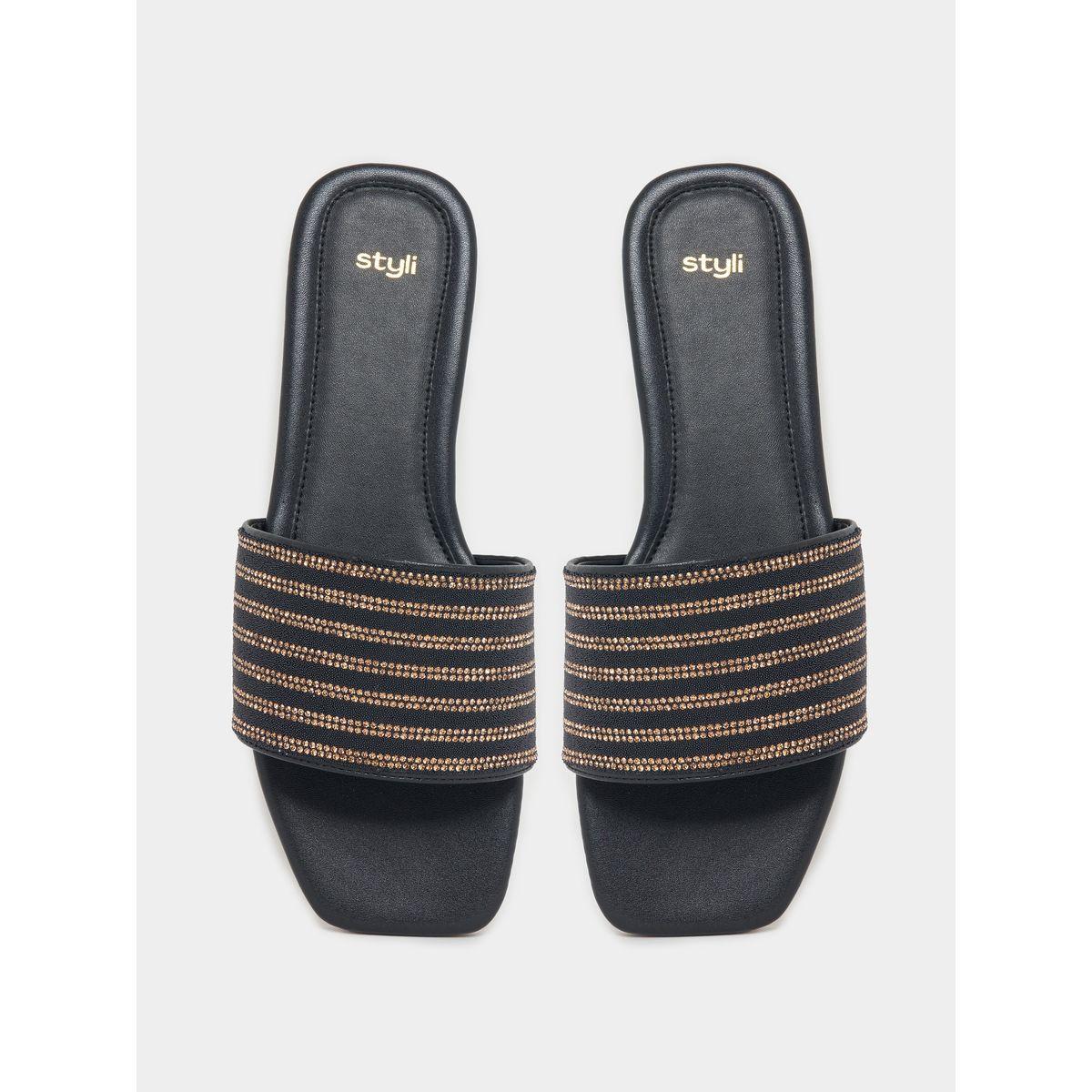 Styli Embellished Strap Flat Sandals-women-shoes-sandals-flats-image-6