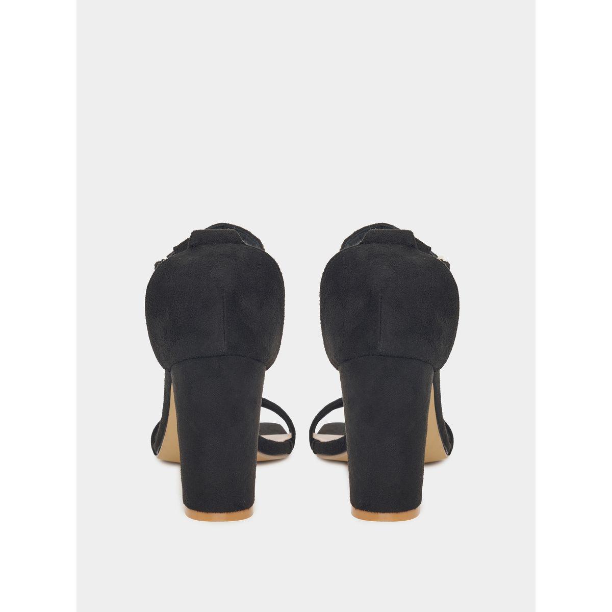 Styli Metallic Rhinestone Ankle Strap Sandals-women-shoes-heels-image-4