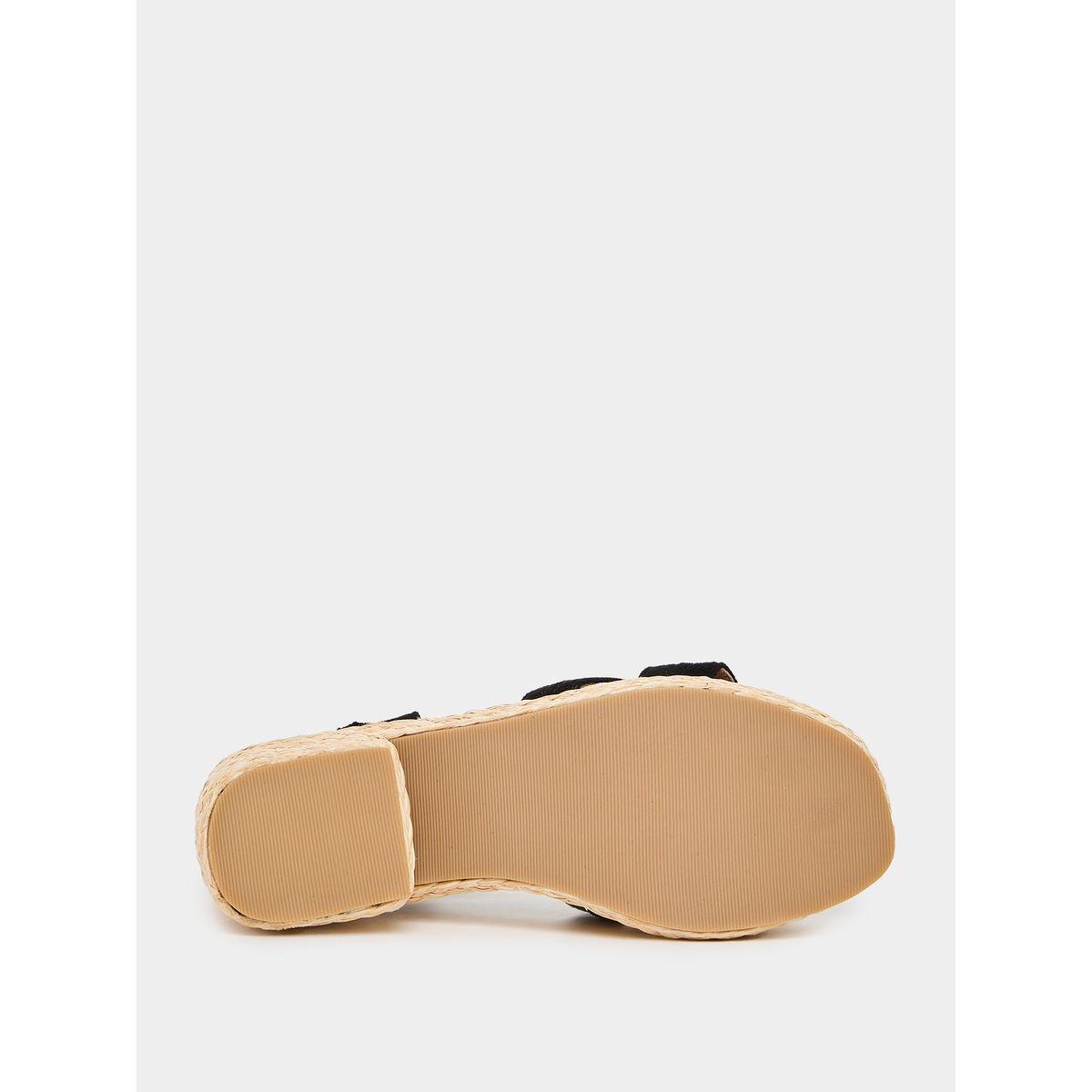Styli Solid Ankle Strap Wedge Heel Sandals-women-shoes-heels-image-6