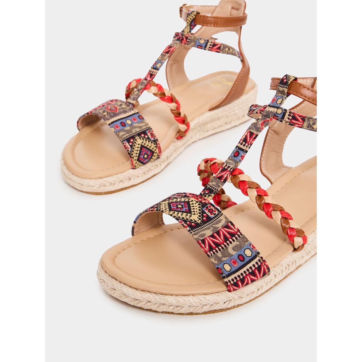 صندل فلات بسير كاحل وسير مضفر-women-shoes-sandals-flats-image-3