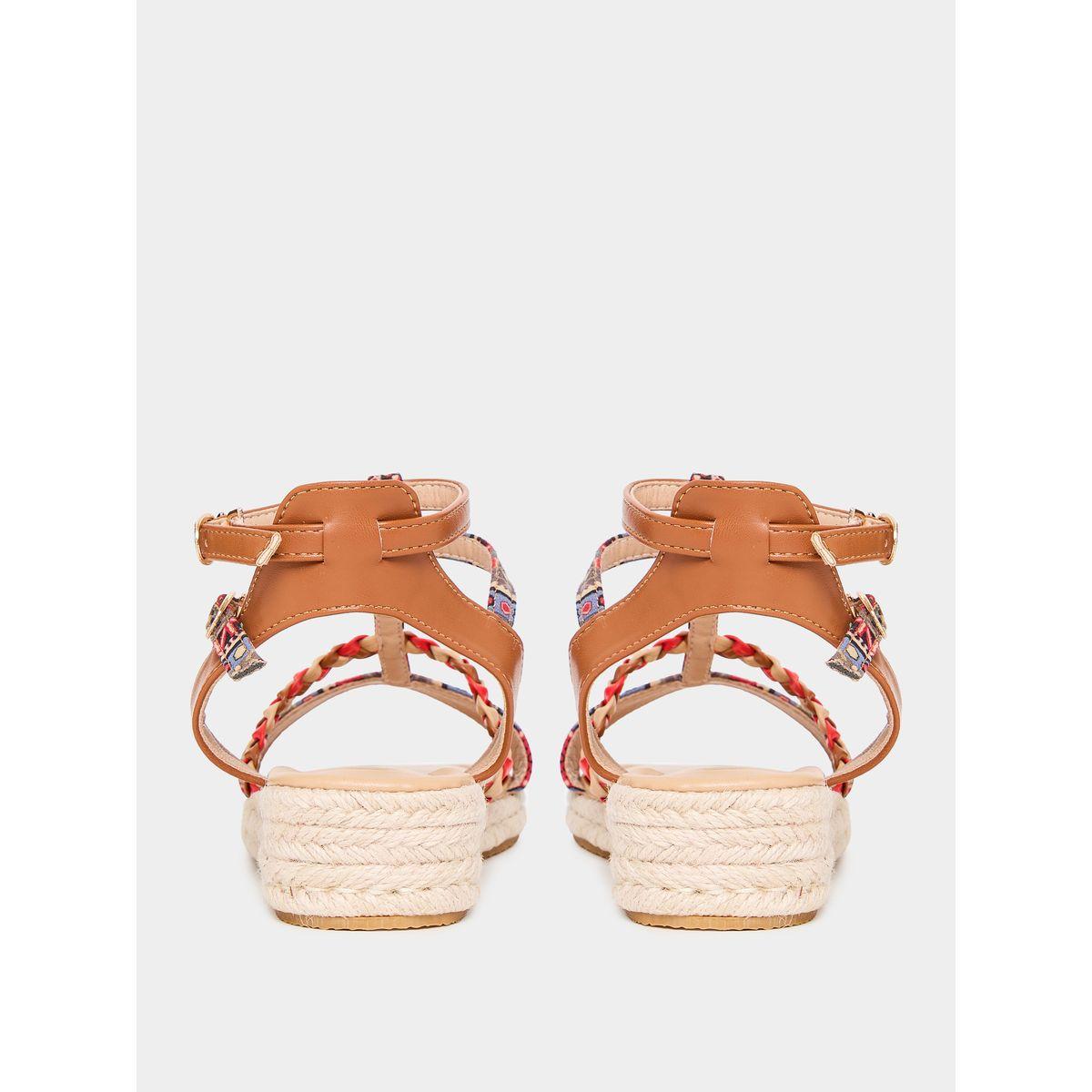 صندل فلات بسير كاحل وسير مضفر-women-shoes-sandals-flats-image-4
