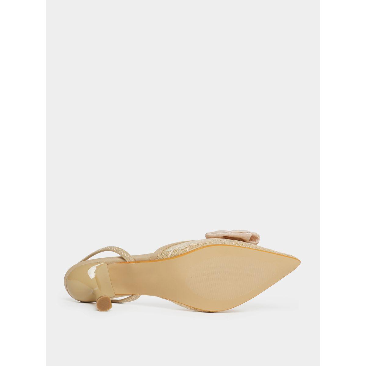 Styli Bow Decor Pointed Toe Slingback Shoes-women-shoes-heels-image-6