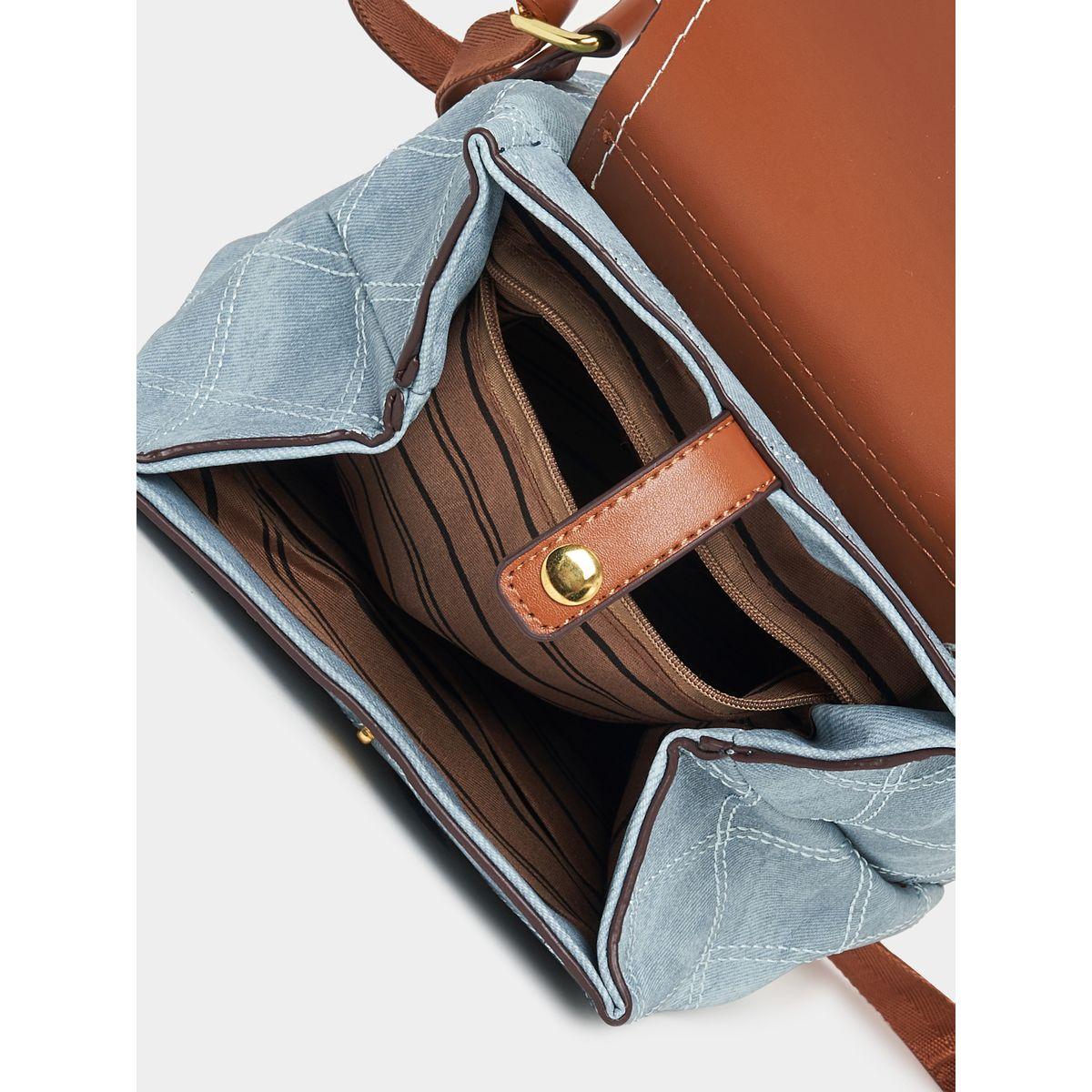 Styli Flap Over Stitch Detail Backpack-women-bagsandwallets-backpacks-image-4