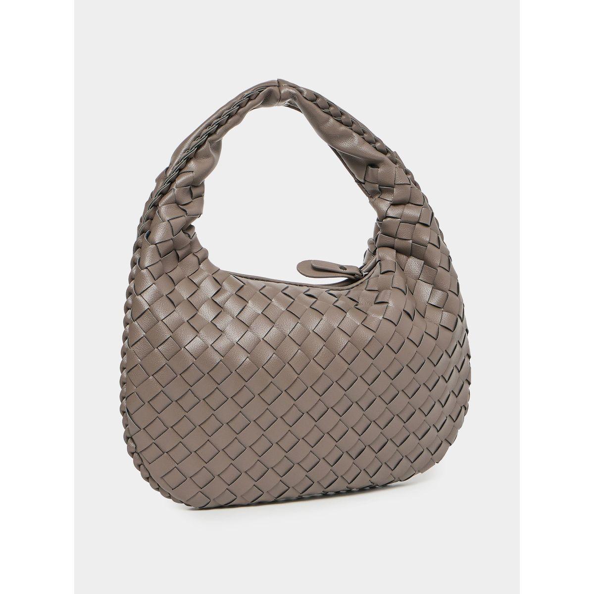 Styli Weave Design Handbag with Zip Closure-women-bagsandwallets-handbags-image-1