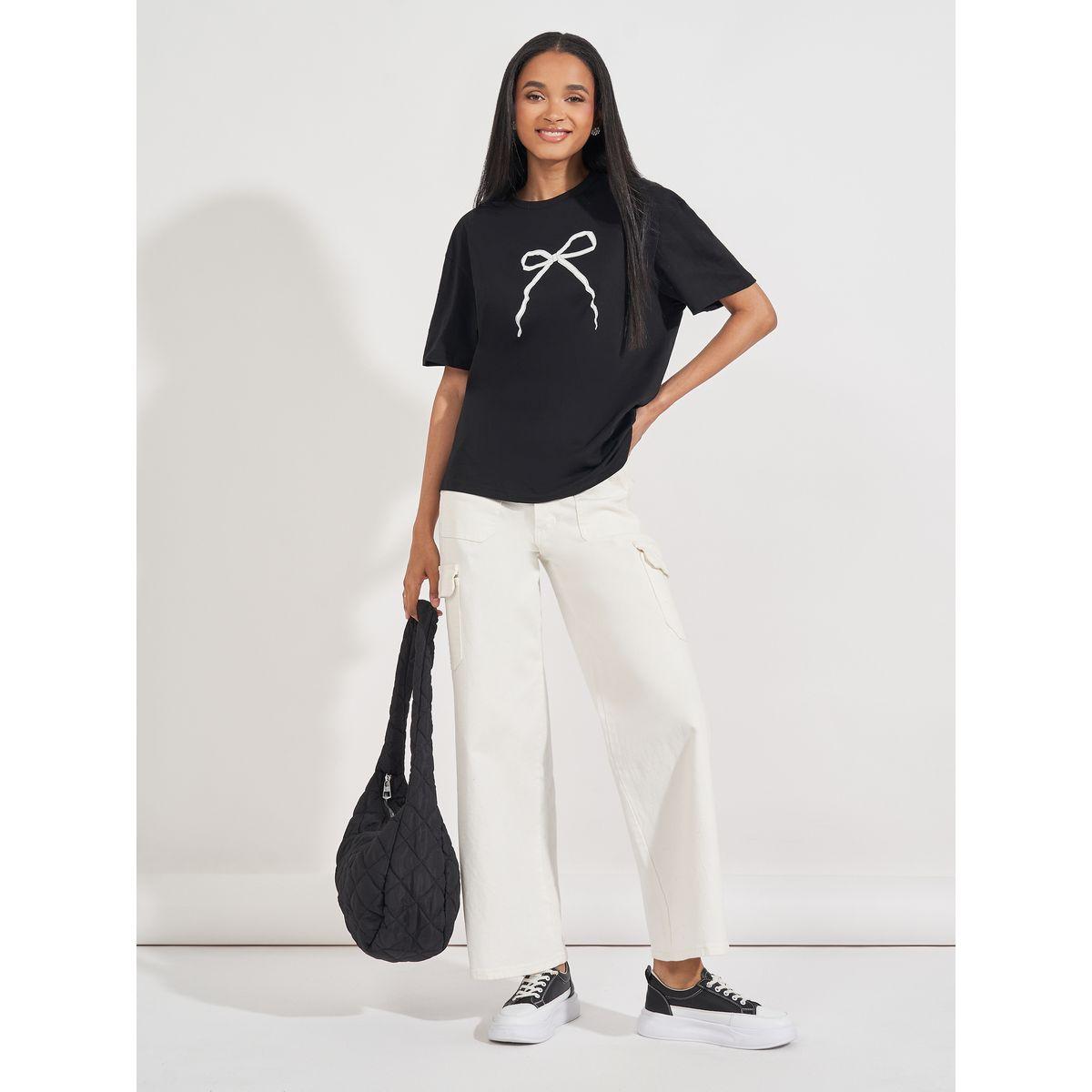 Styli Oversized Bow Graphic Print T-Shirt-women-clothing-tshirts-image-2
