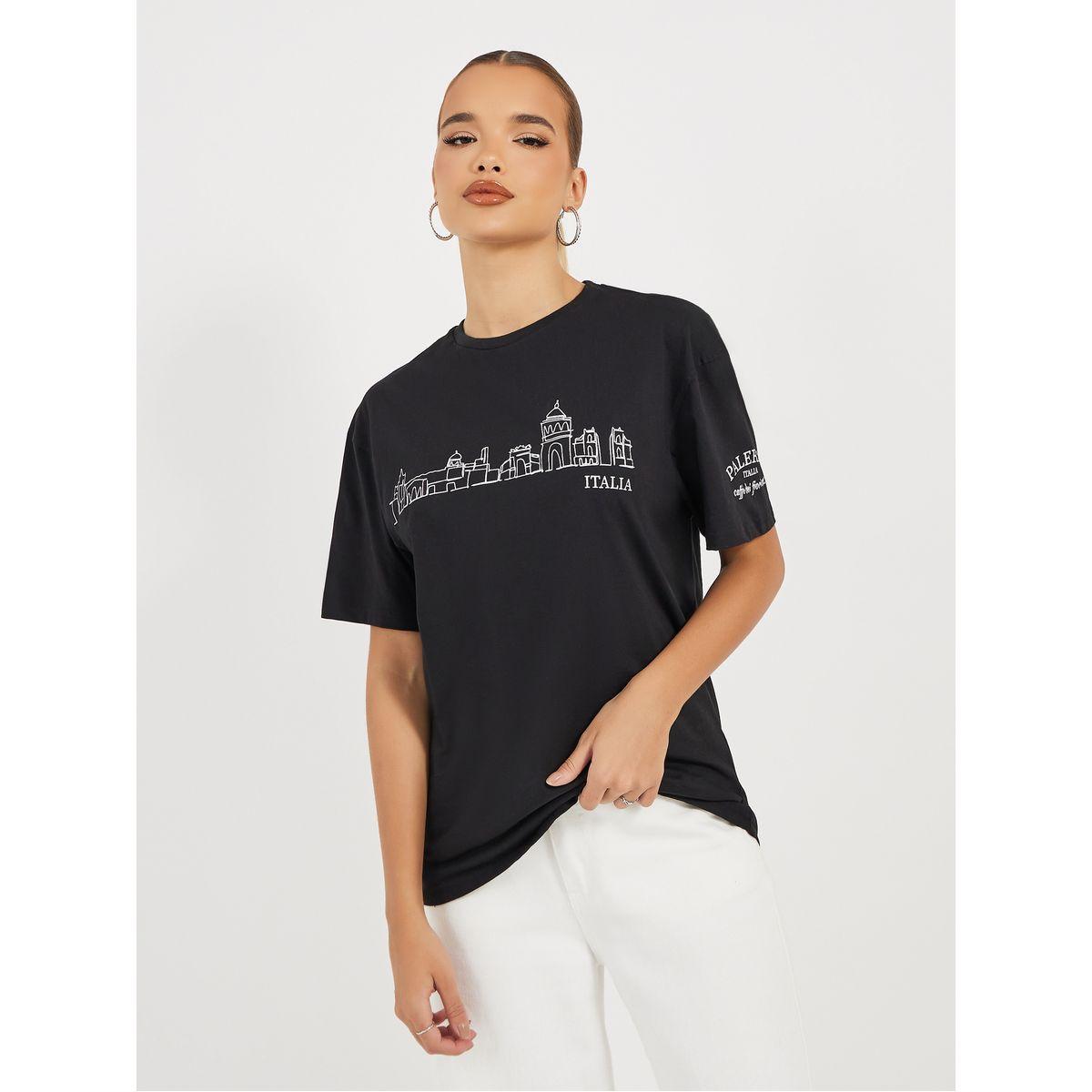 Styli Oversized Graphic Print Short Sleeve T-Shirt-women-clothing-tshirts-image-3