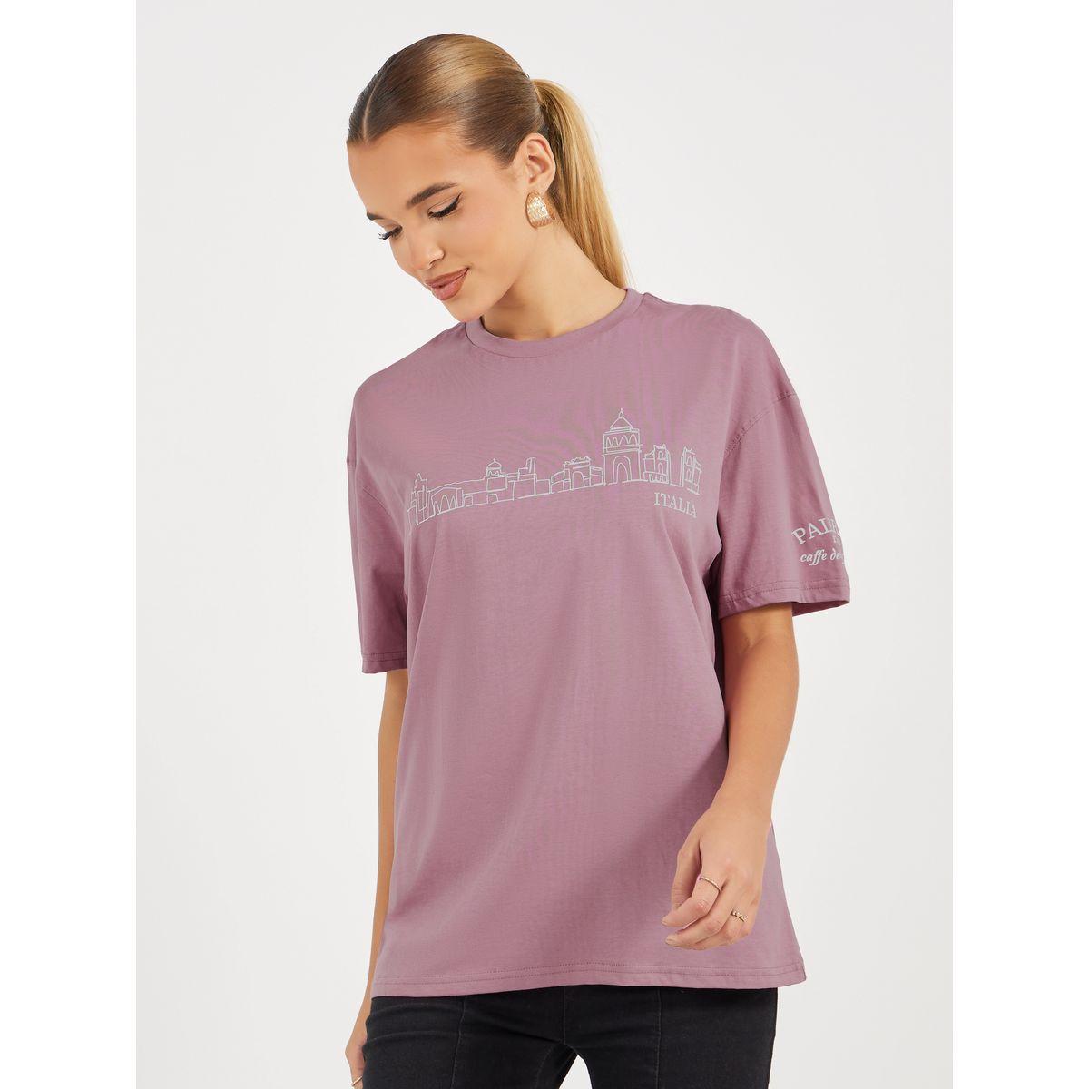 Styli Oversized Graphic Print Short Sleeve T-Shirt-women-clothing-tshirts-image-1