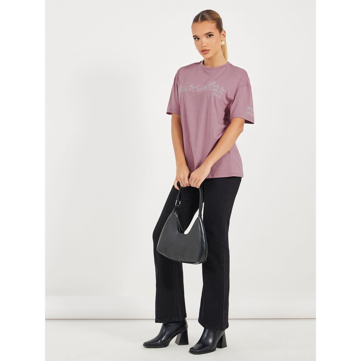 Styli Oversized Graphic Print Short Sleeve T-Shirt-women-clothing-tshirts-image-2