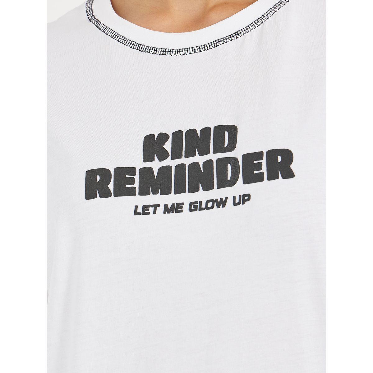 Styli Oversized Slogan Print Round Neck T-Shirt with Contrast Stitch-women-clothing-tshirts-image-3