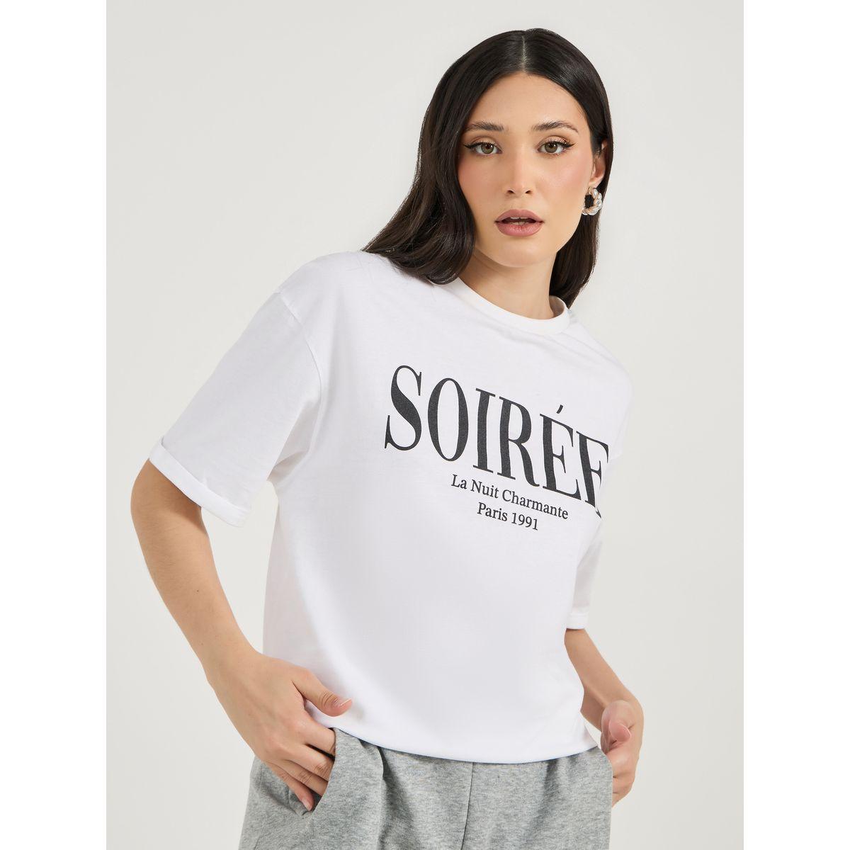 Styli Oversized Slogan Print Round Neck T-Shirt-women-clothing-tshirts-image-1
