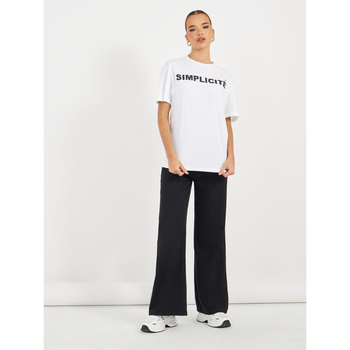 Styli Oversized Slogan Print Round Neck T-Shirt-women-clothing-tshirts-image-2