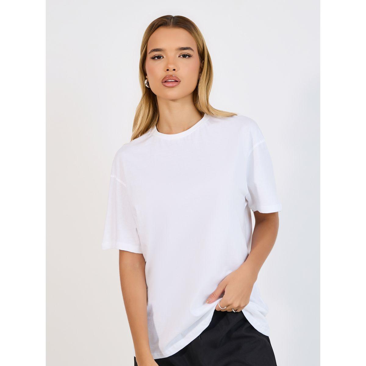 تيشيرت فضفاض بطبعة جرافيك وجيب-women-clothing-tshirts-image-3