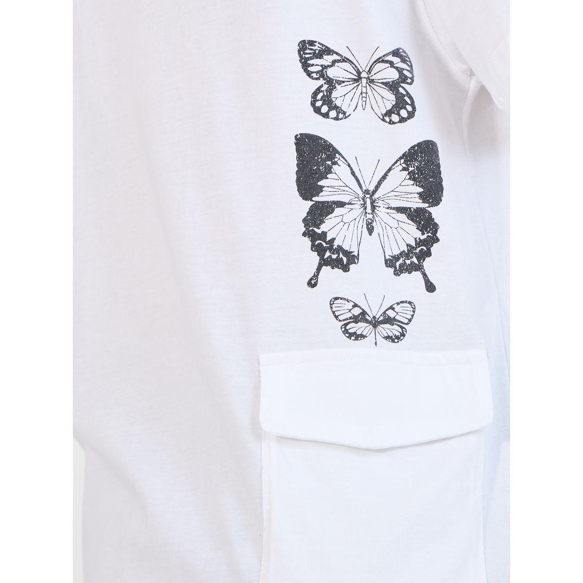 تيشيرت فضفاض بطبعة جرافيك وجيب-women-clothing-tshirts-image-4