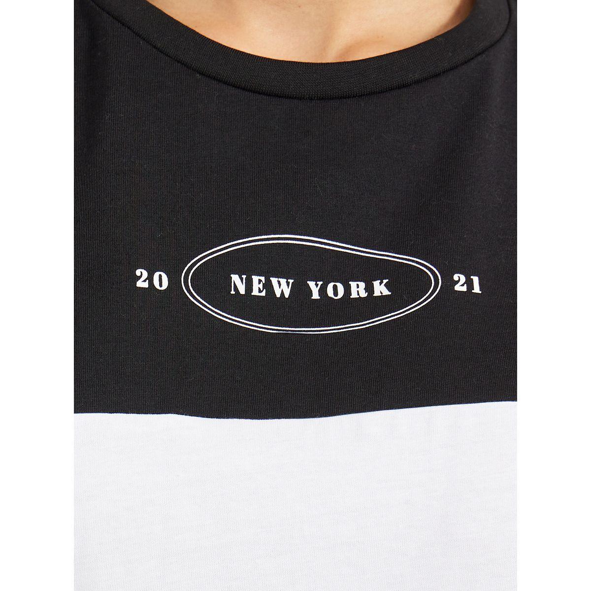 تيشيرت فضفاض بنمط كتل الالوان-women-clothing-tshirts-image-3