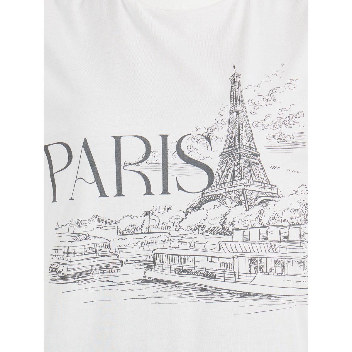 تيشيرت فضفاض بطبعة جرافيك وأكمام قصيرة-women-clothing-tshirts-image-3