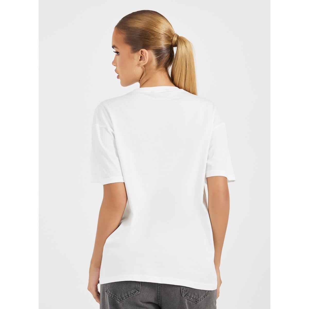 تيشيرت فضفاض بطبعة جرافيك وأكمام قصيرة-women-clothing-tshirts-image-4