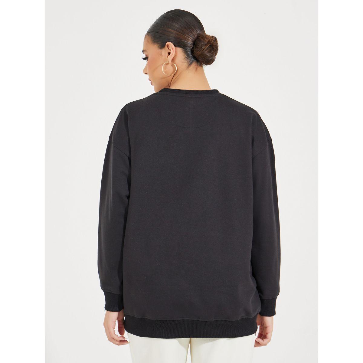 Styli Oversized Solid Longline Sweatshirt-women-winterwear-hoodiesandsweatshirts-sweatshirts-image-4