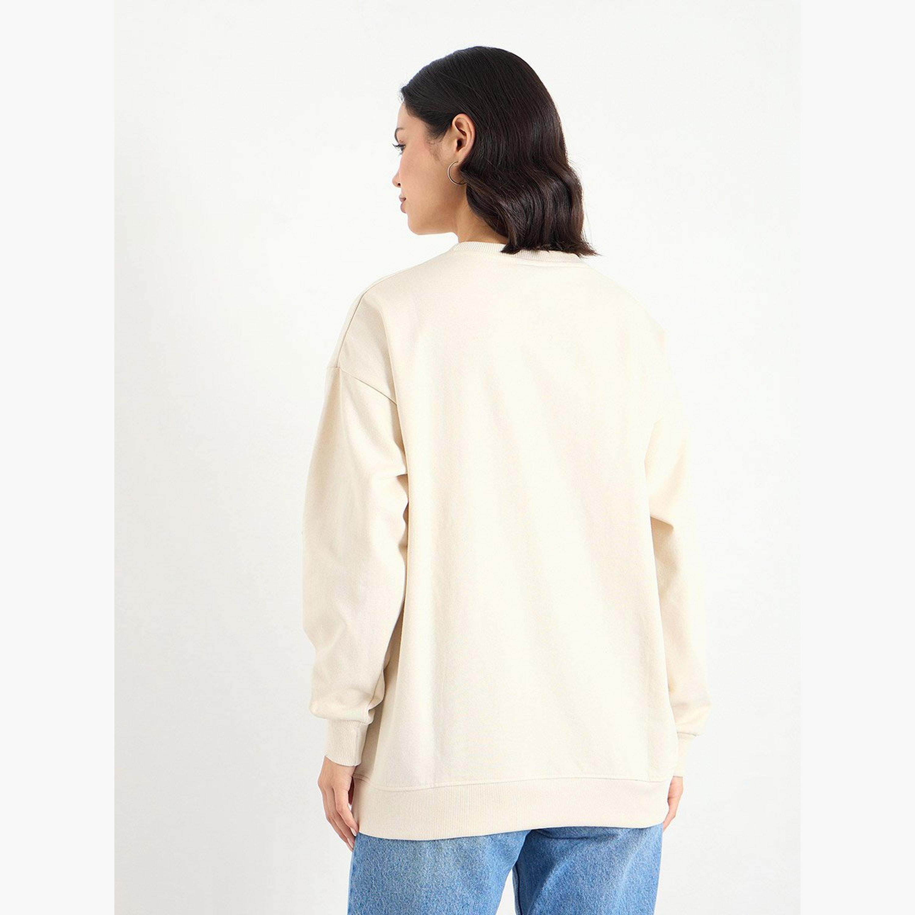 Styli Solid Round Neck Long Sleeves Women's Sweatshirt-women-clothing-hoodiesandsweatshirts-sweatshirts-image-5
