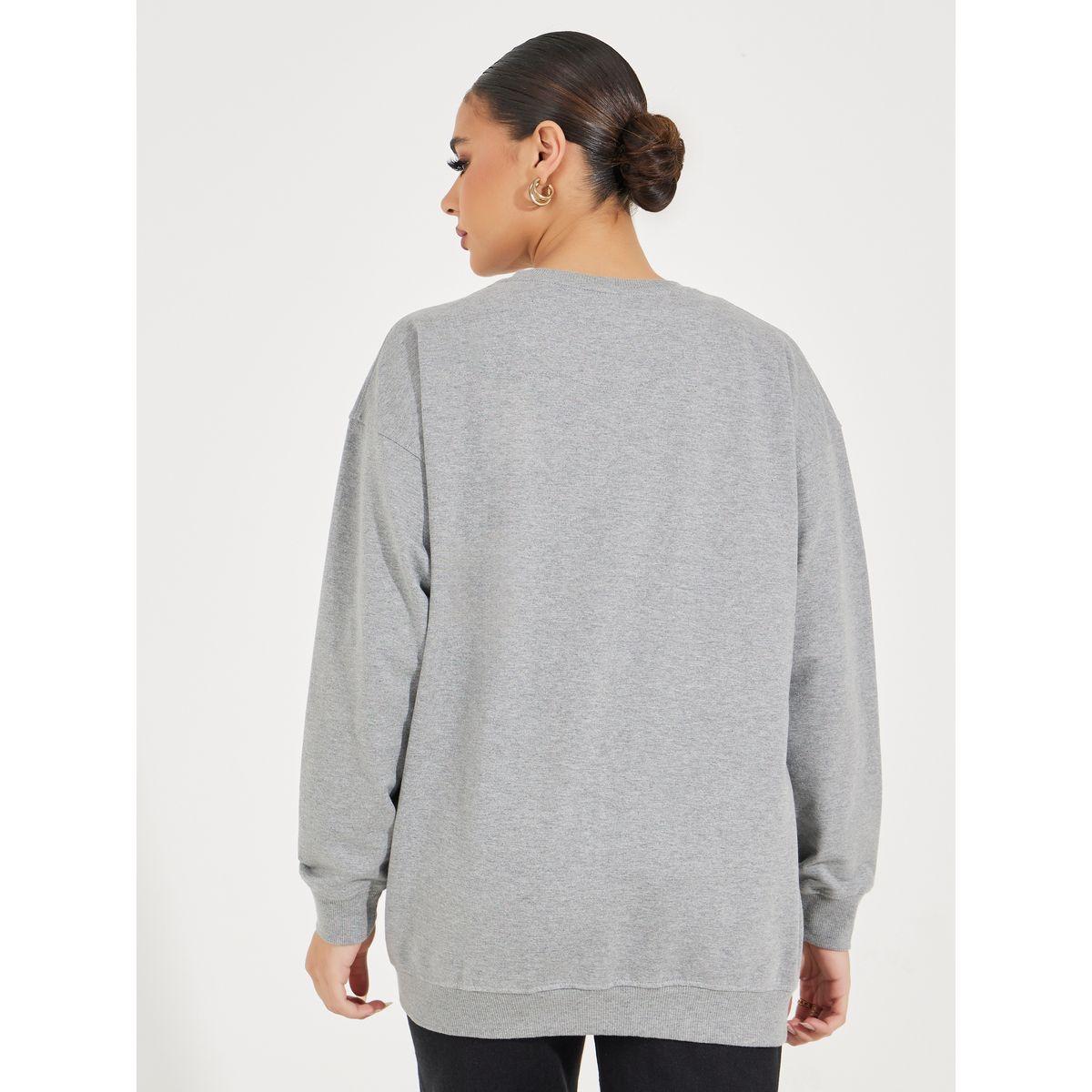 سويت شيرت سادة طويل بقصة فضفاضة-women-clothing-hoodiesandsweatshirts-sweatshirts-image-4