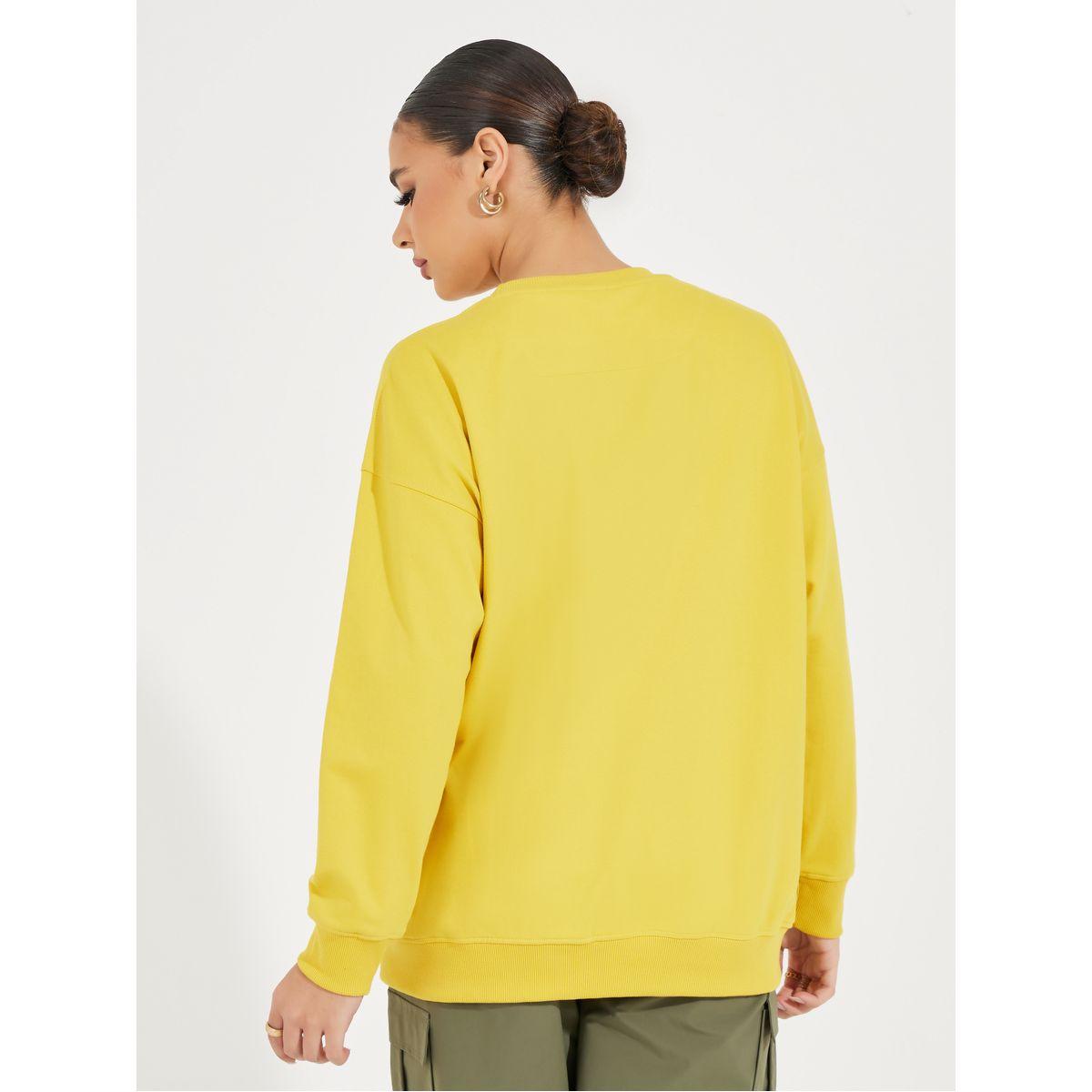 Styli Oversized Solid Longline Sweatshirt-women-winterwear-hoodiesandsweatshirts-sweatshirts-image-5