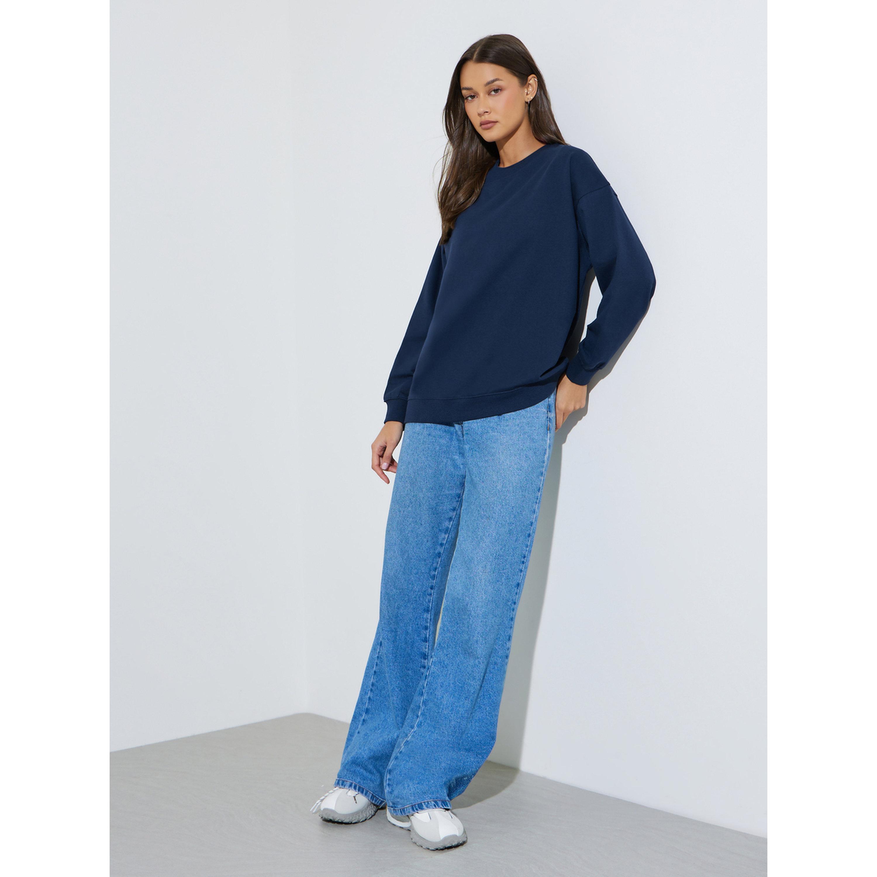 Styli Oversized fit long line sweatshirt-women-clothing-hoodiesandsweatshirts-sweatshirts-image-2