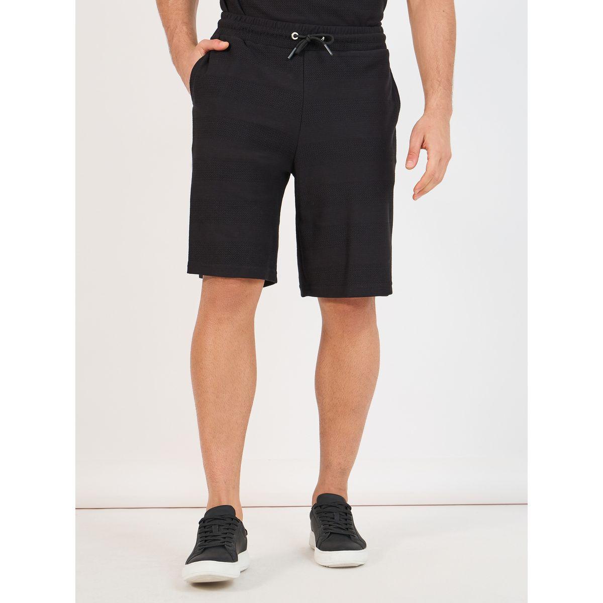 Styli  Textured Knit Oversized T-Shirt & Shorts Co-Ords-men-clothing-coordsets-image-4