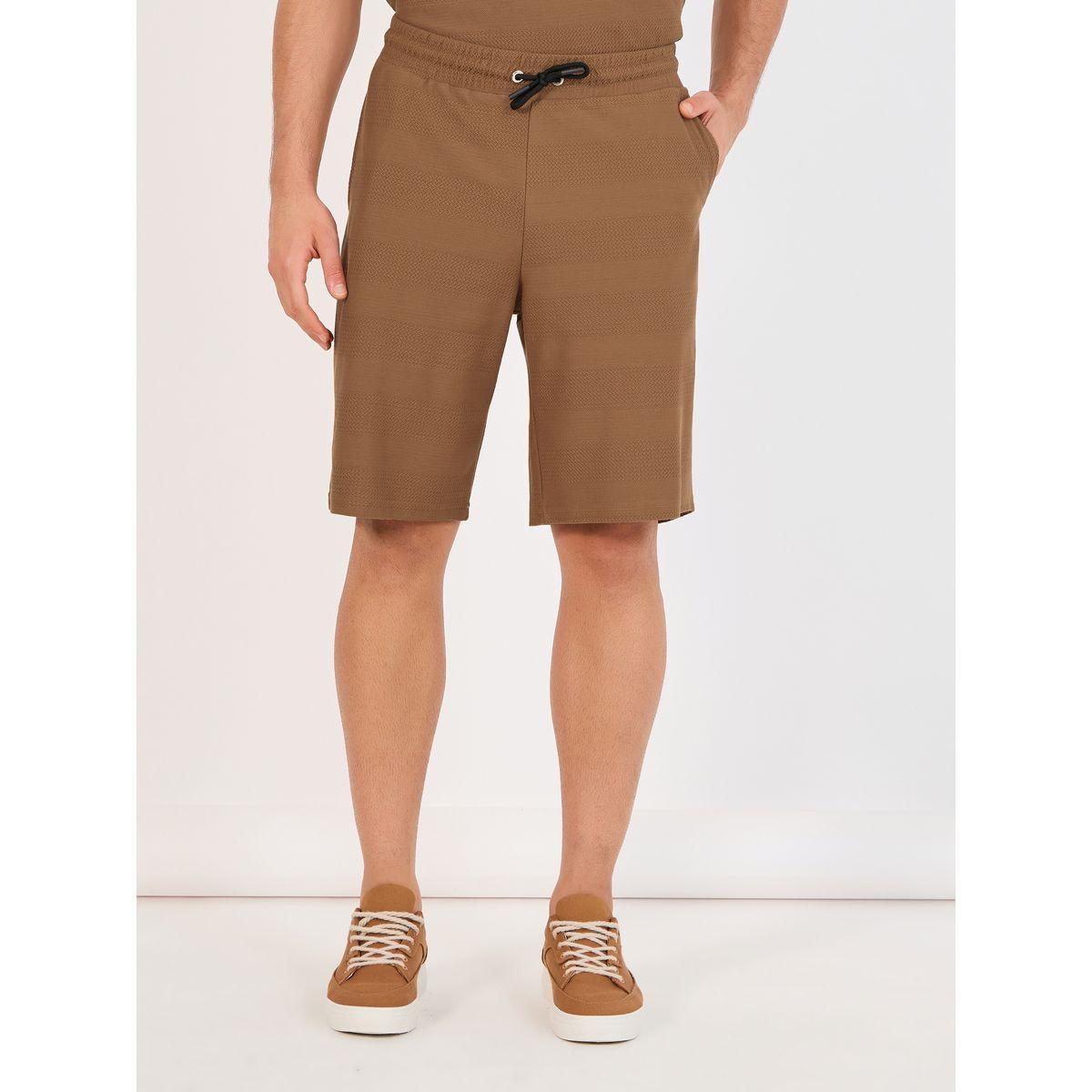 Styli  Textured Knit Oversized T-Shirt & Shorts Co-Ords-men-clothing-coordsets-image-4