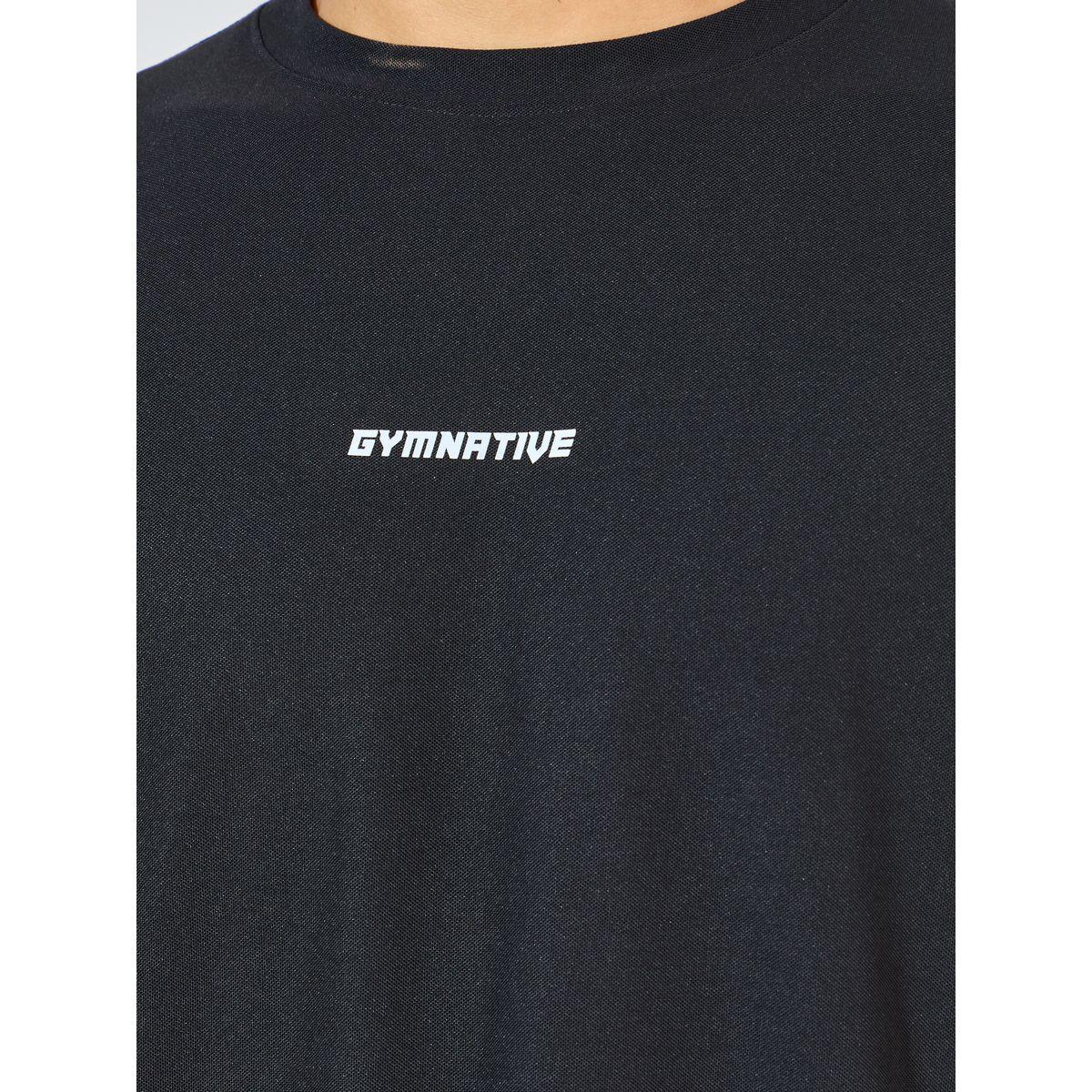 تيشيرت فضفاض مطبع بكتابة مع تفاصيل محزوزة-men-clothing-sportswearandactivewear-tshirtsandpolos-image-3